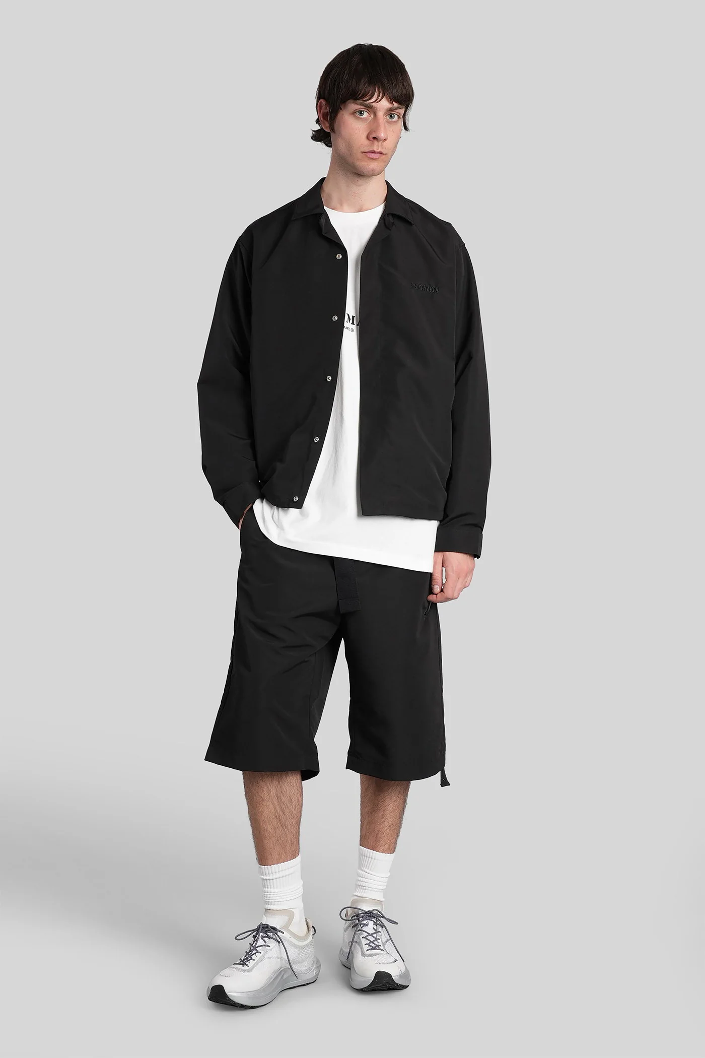 Shorts in black polyester - Image 2