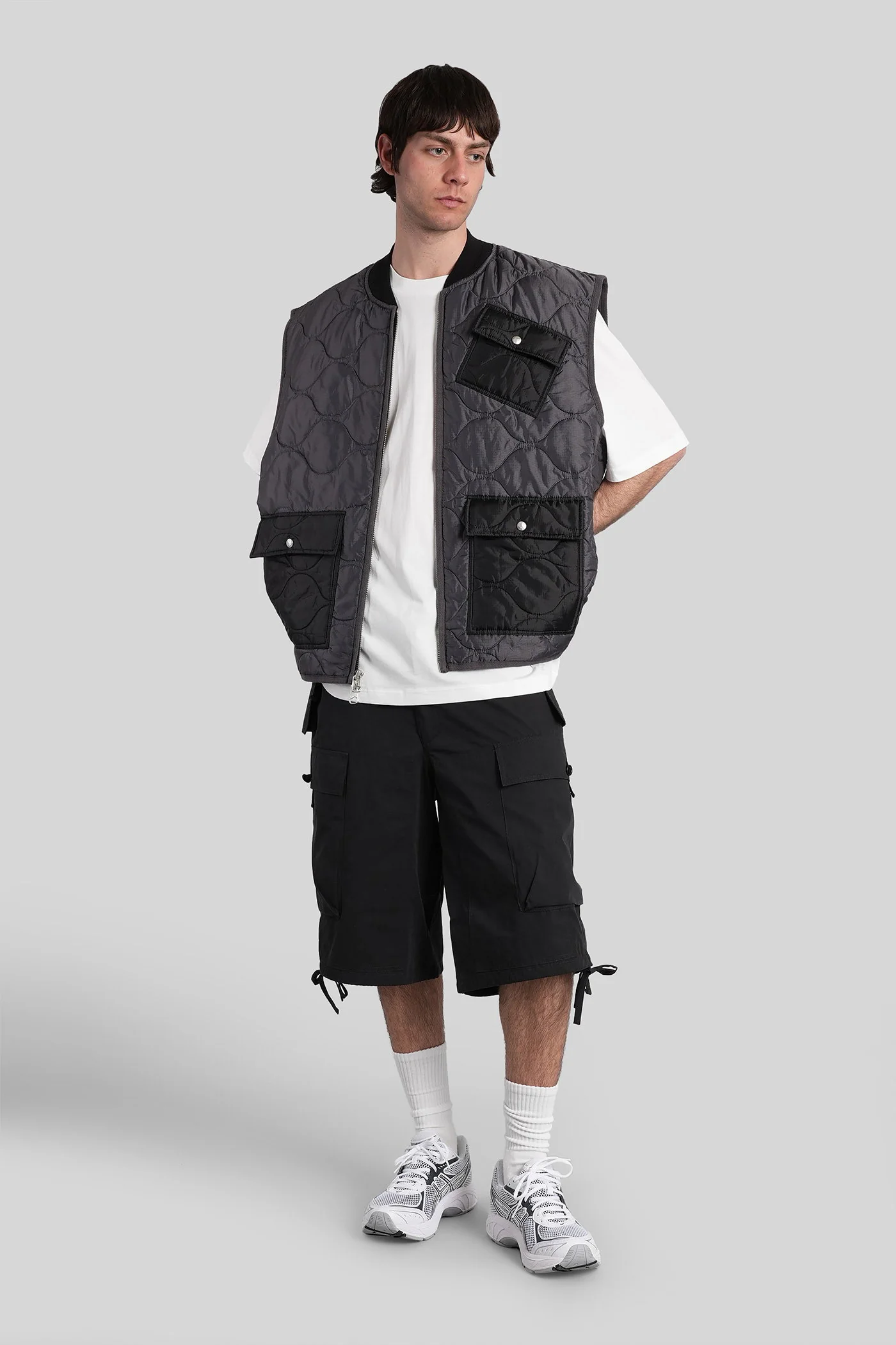 Vest in grey nylon - Image 2