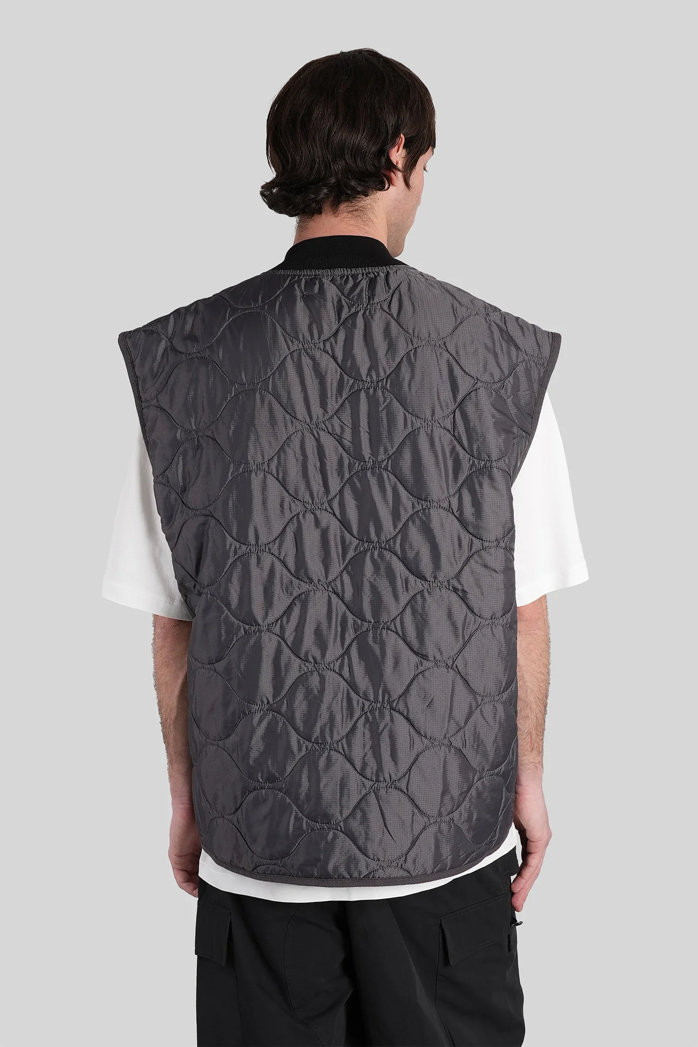 Vest in grey nylon - Image 3