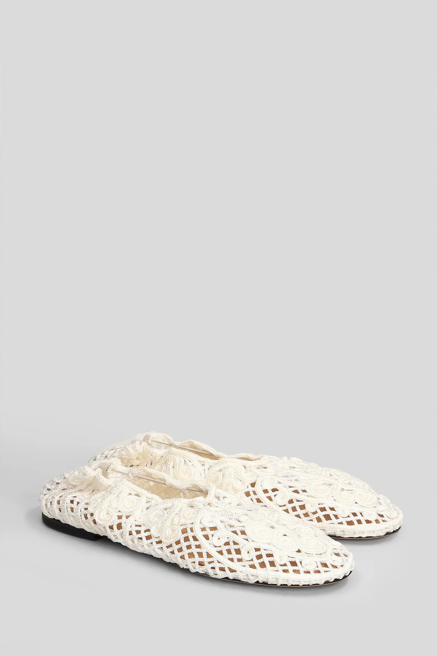Iris Ballet flats in beige fabric - Image 7