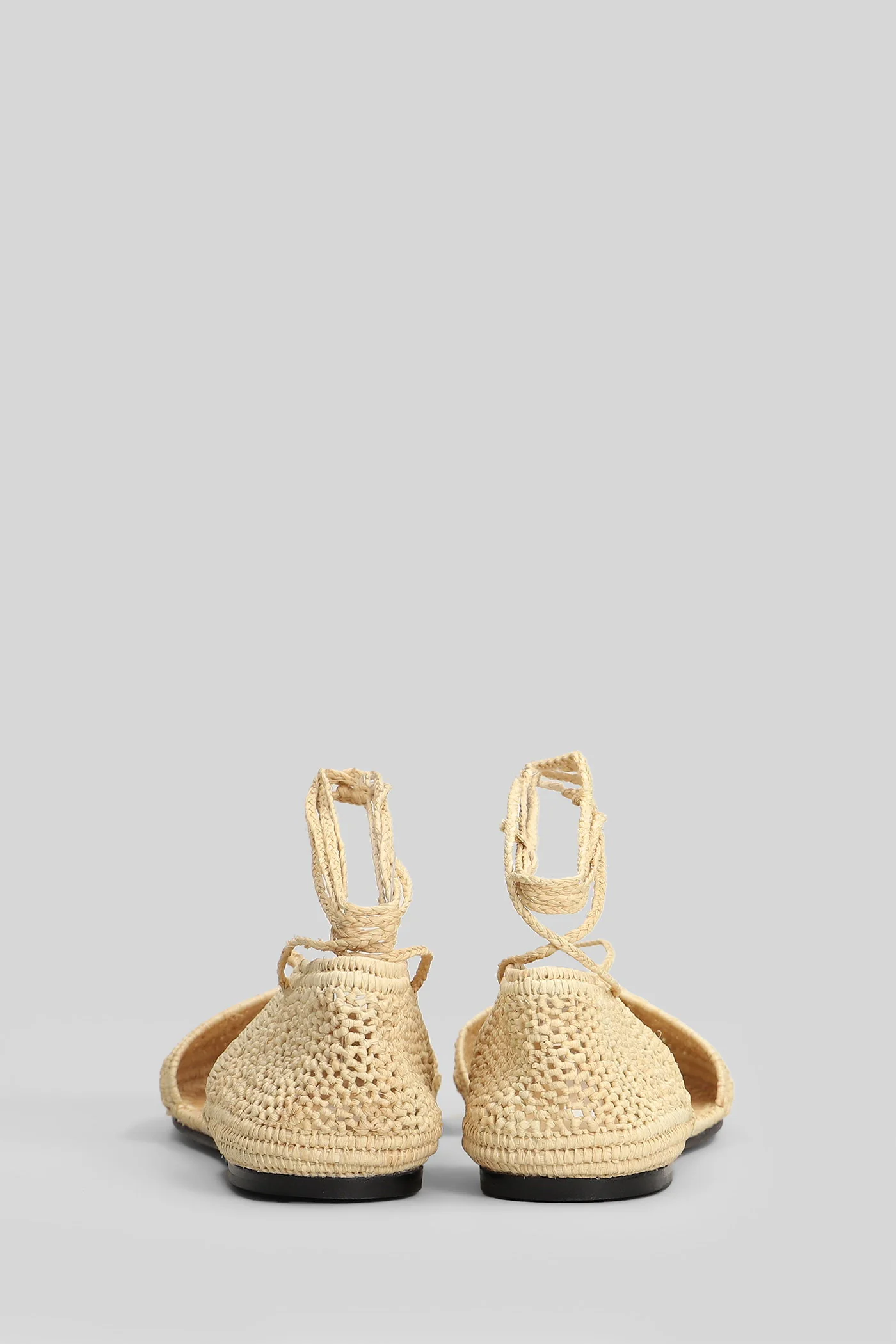 Lima Ballet flats in beige raffia - Image 4