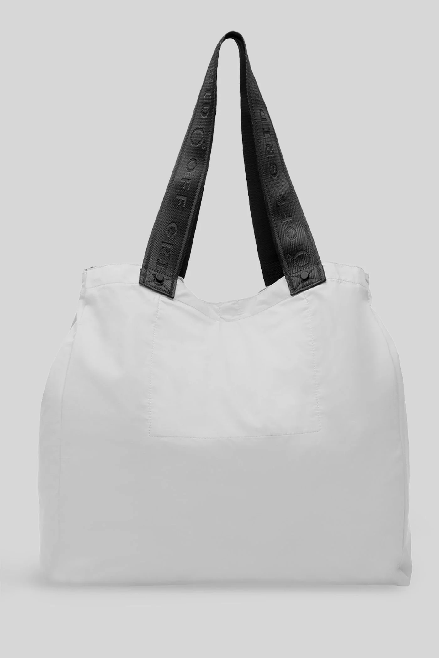 Shoulder bag in grey polyester - Image 27