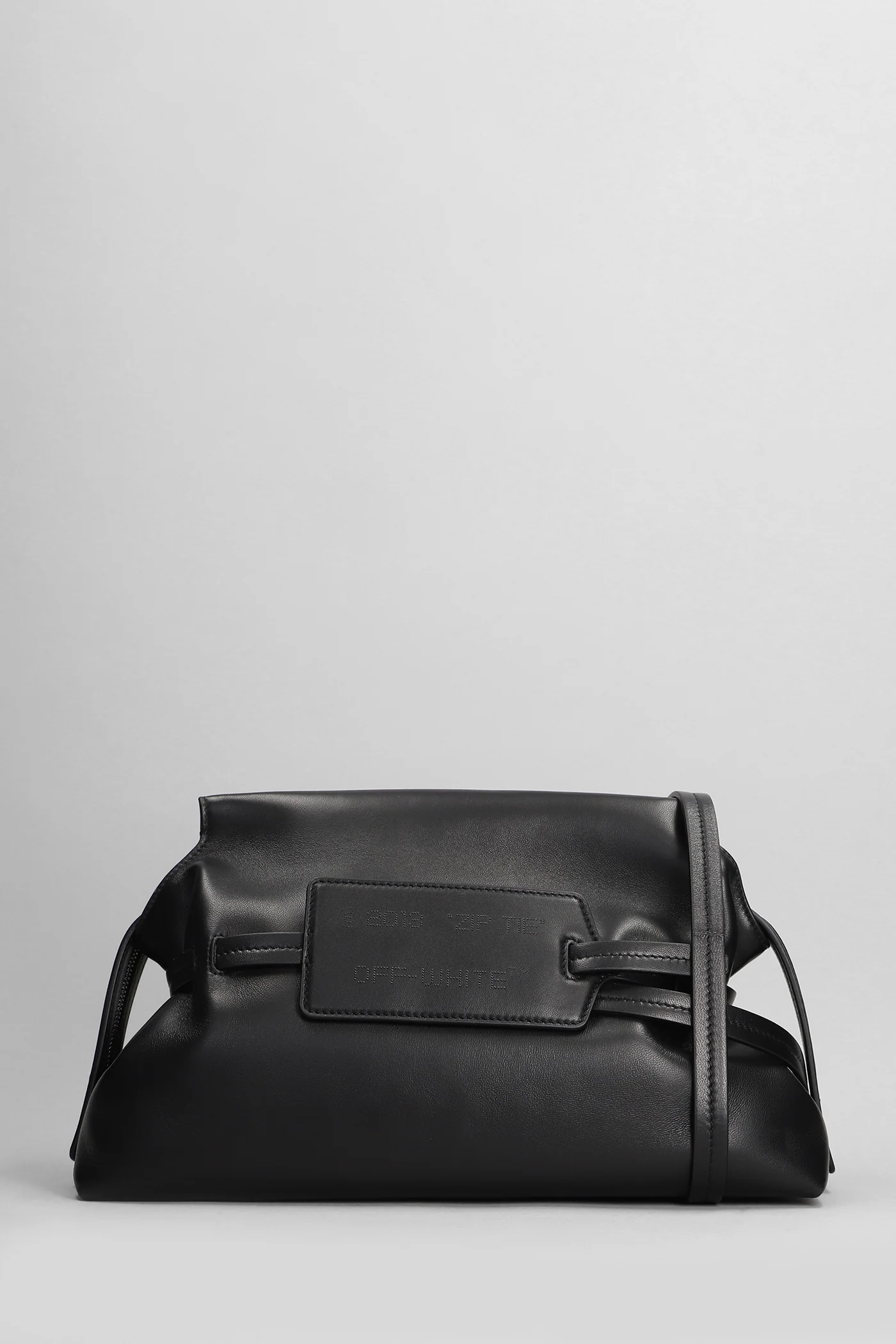 Clutch in black leather