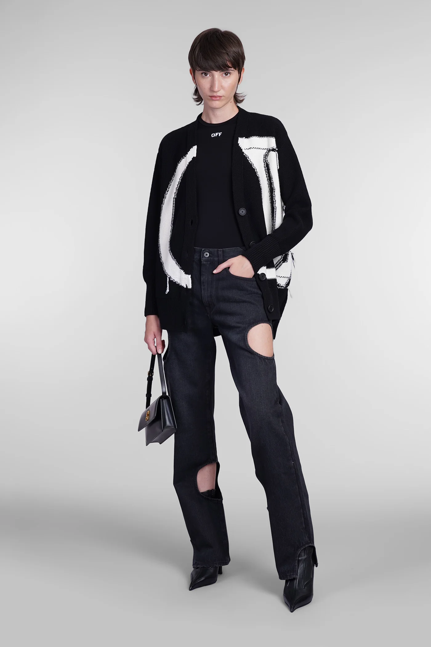 Jeans in black cotton - Image 2