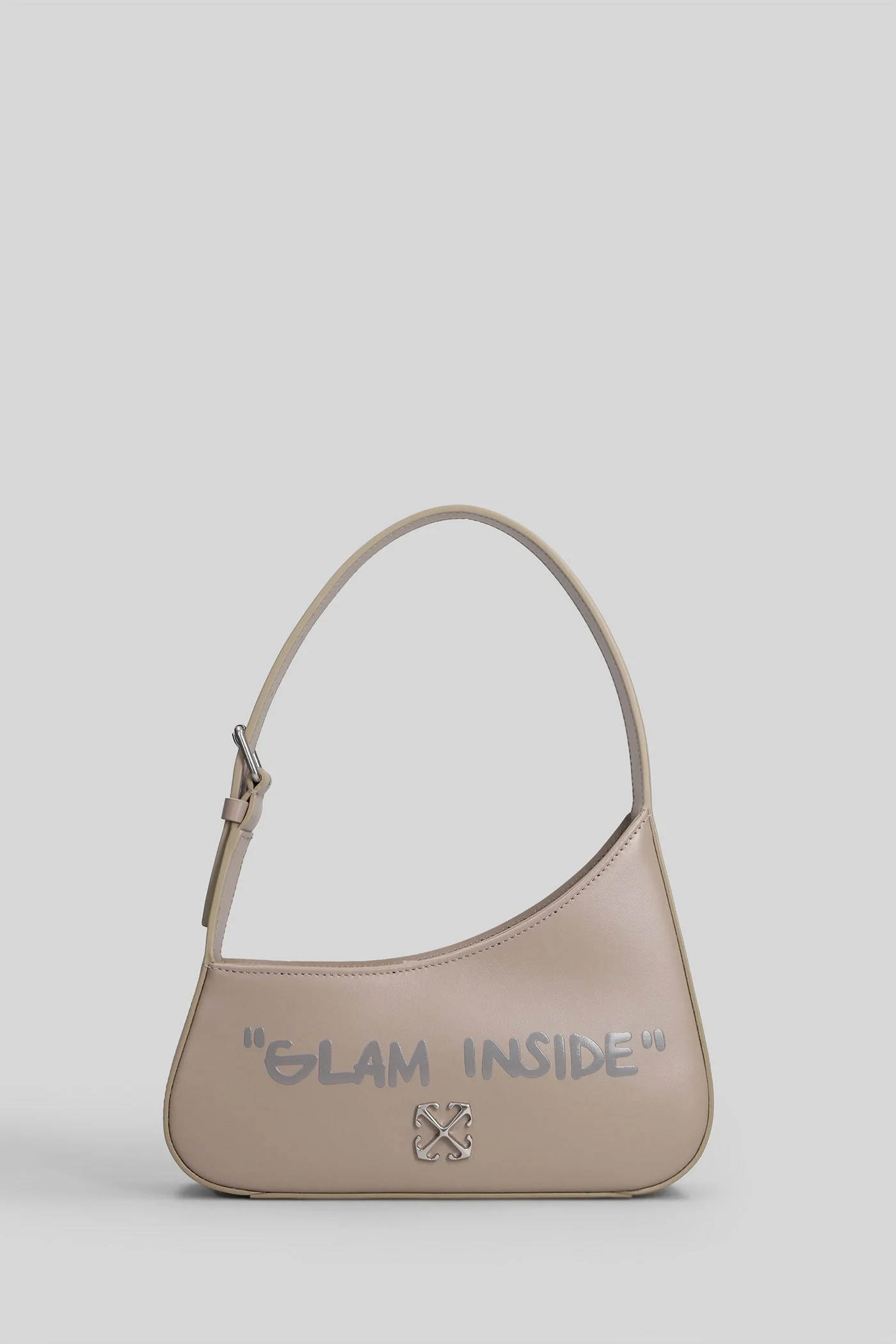 Jitney Shoulder bag in grey leather