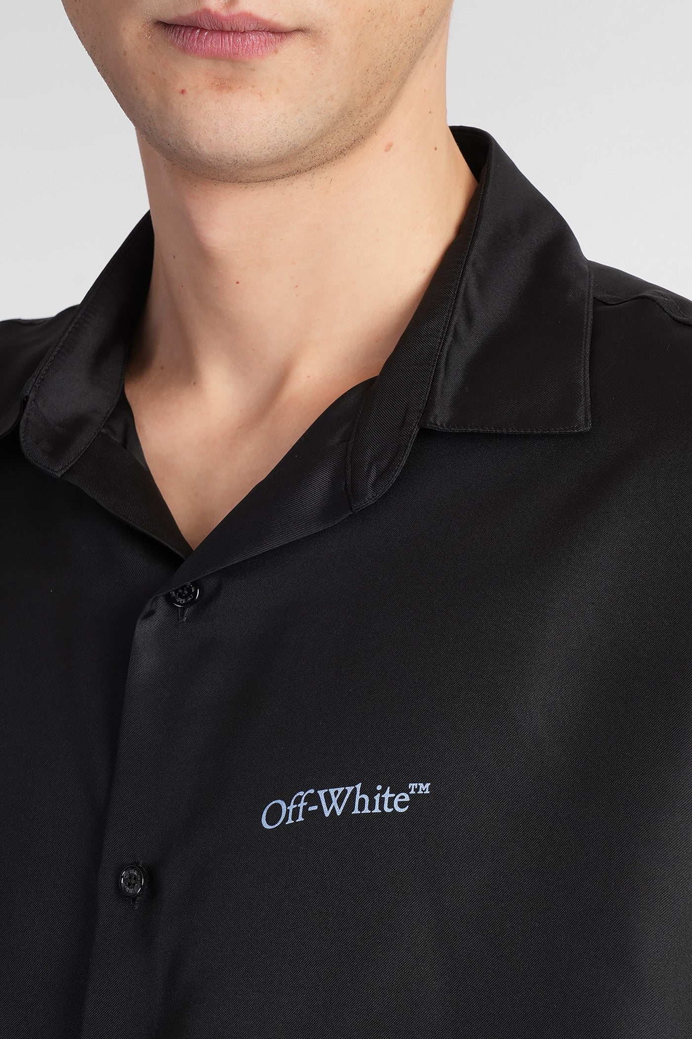 Shirt in black silk - Image 5