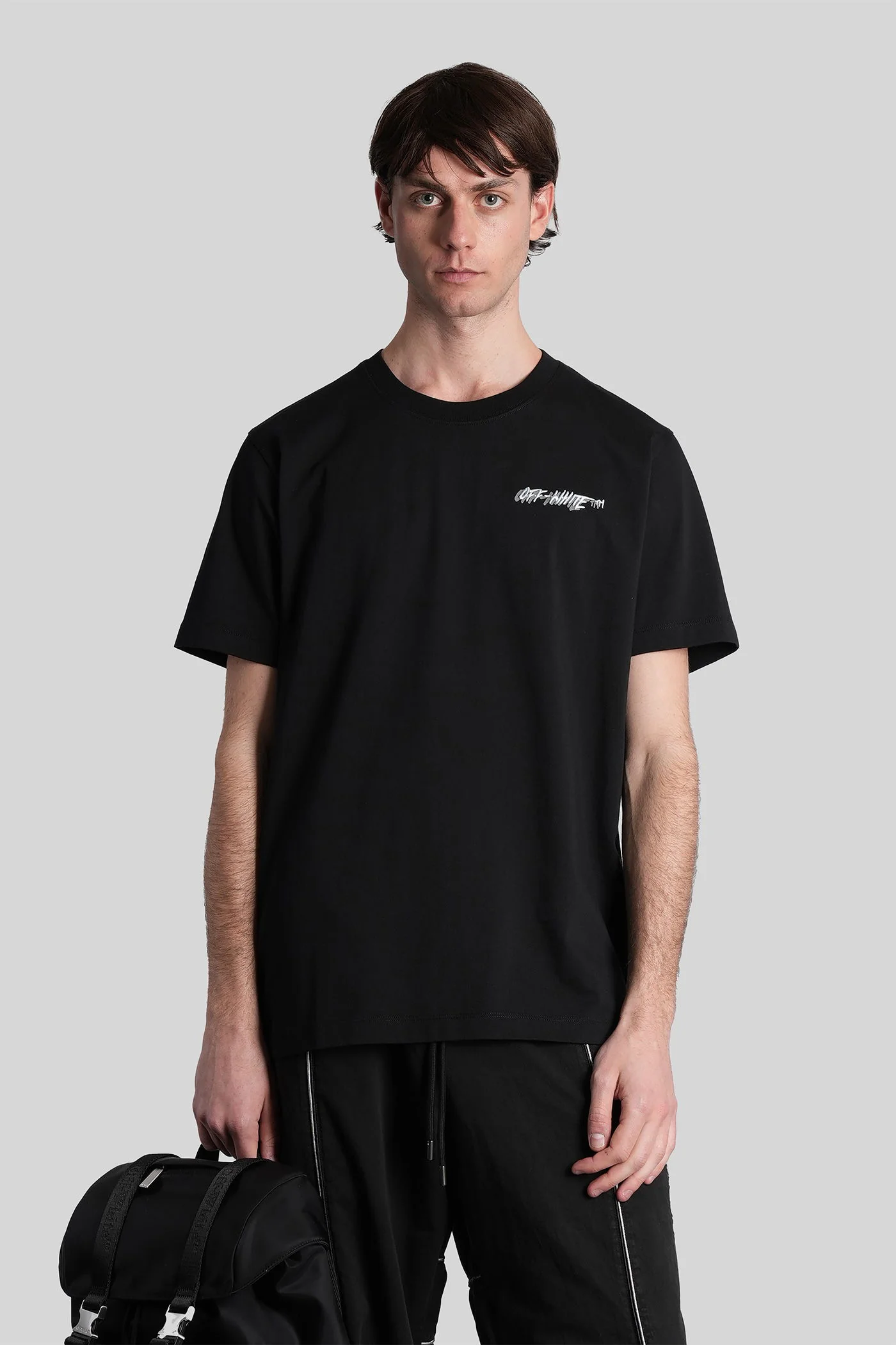 T-Shirt in black cotton