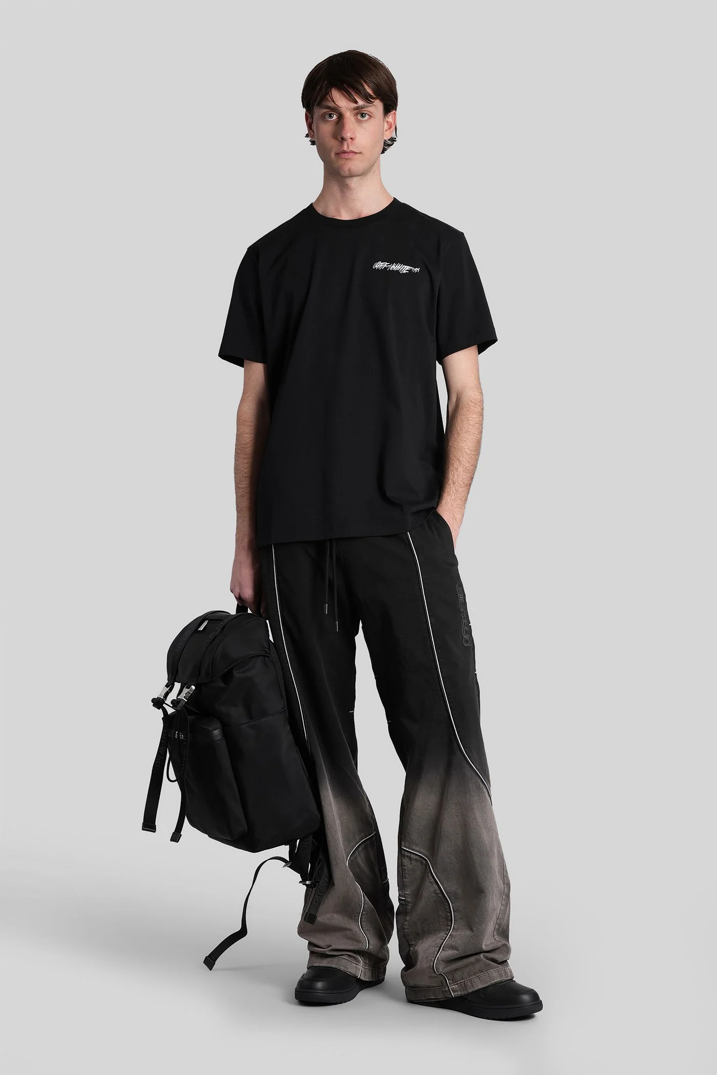 T-Shirt in black cotton - Image 2