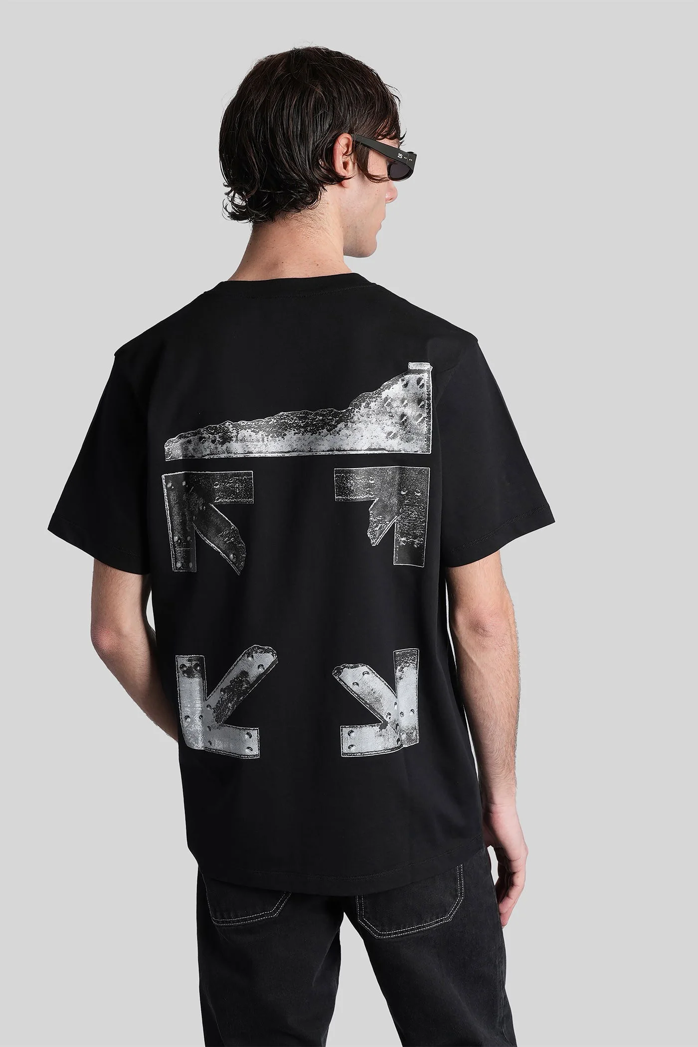 T-Shirt in black cotton - Image 2