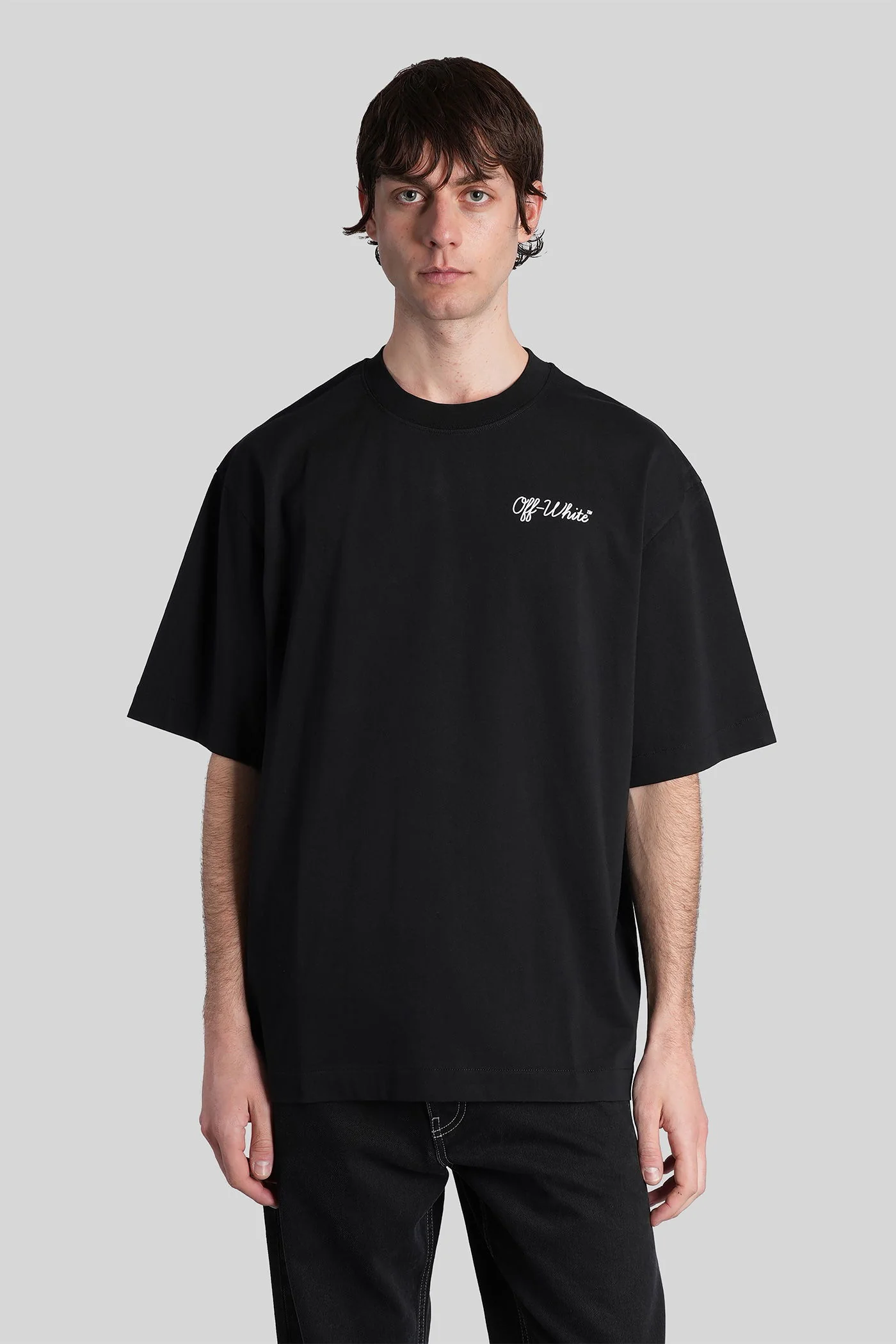 T-Shirt in black cotton