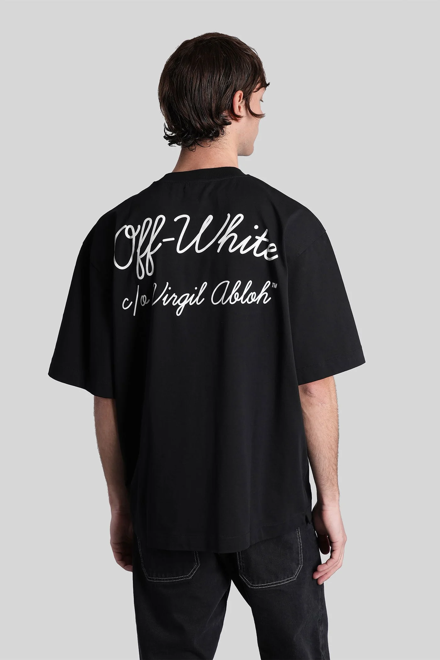 T-Shirt in black cotton - Image 3