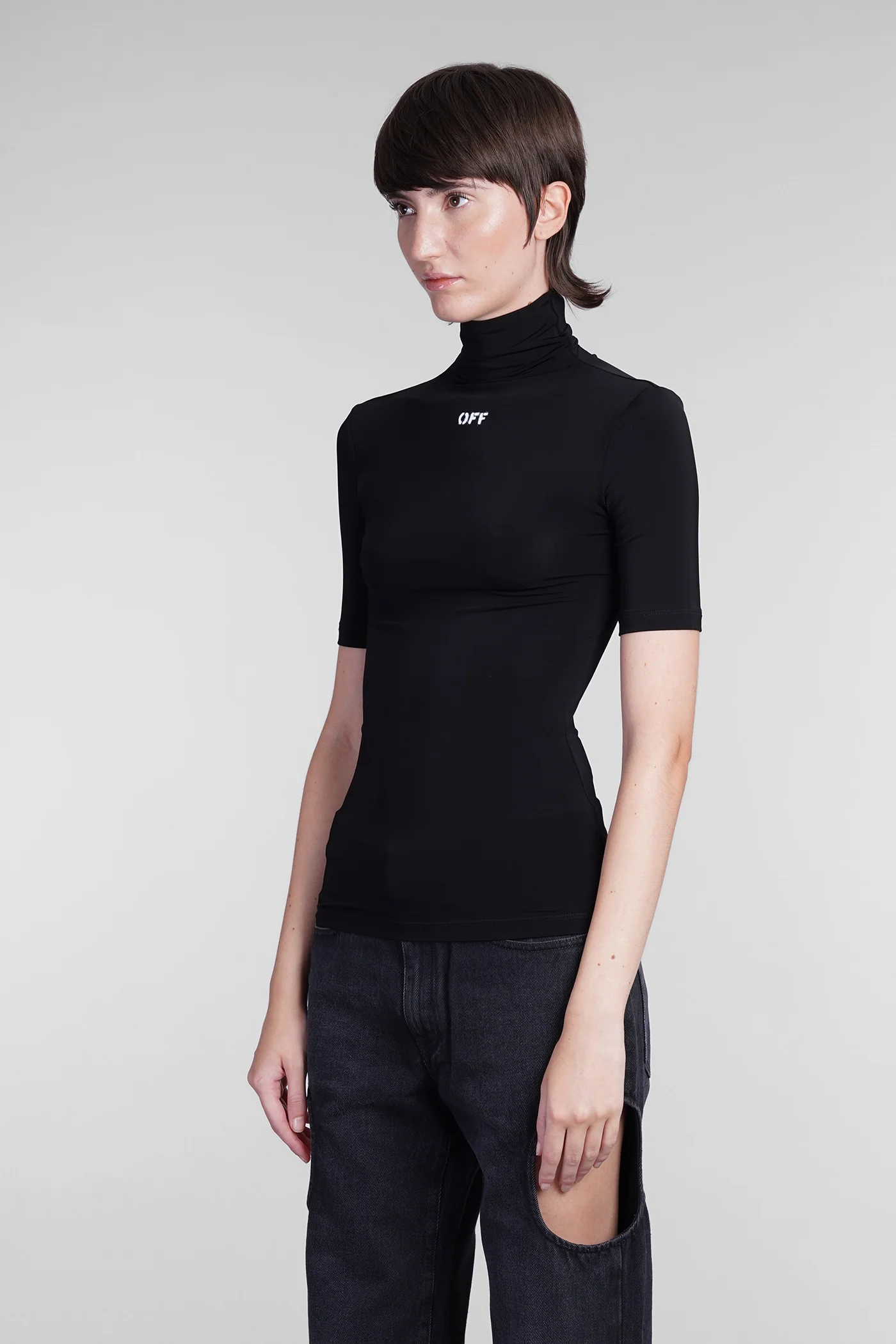 Topwear in black viscose - Image 4