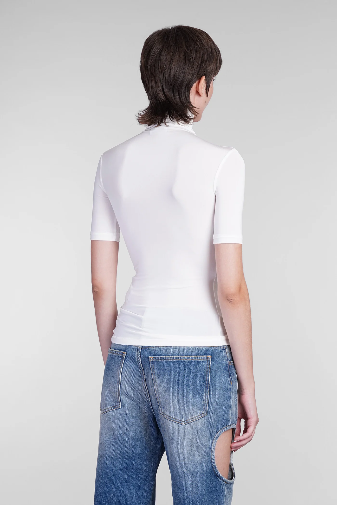 Topwear in white viscose - Image 3