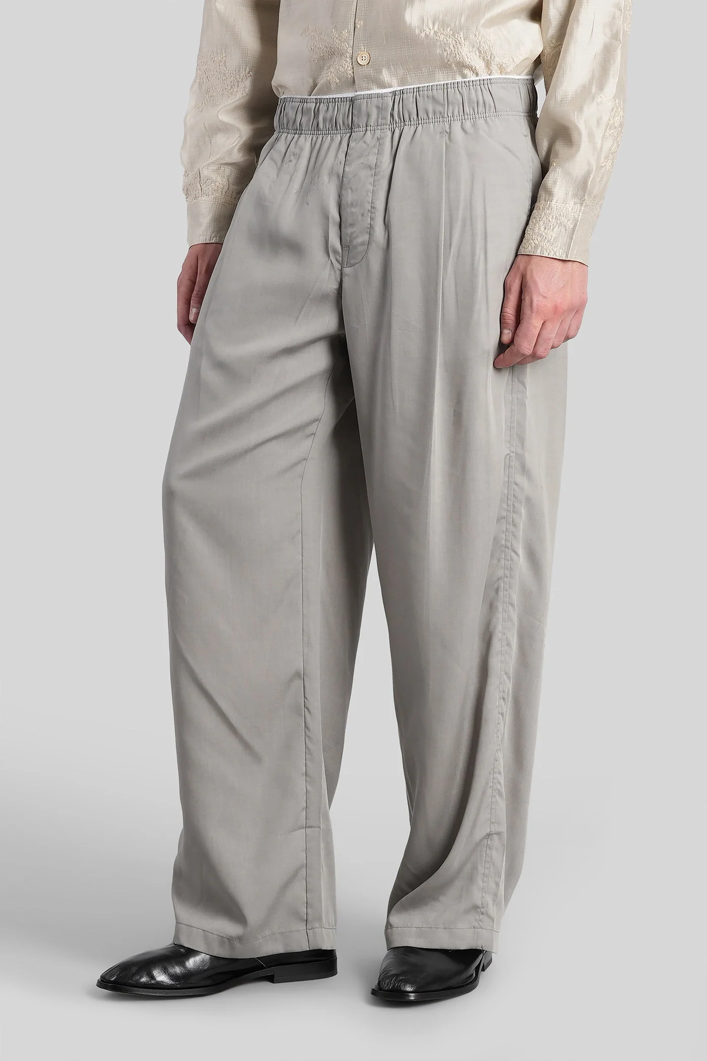 Leisure trouser Pants in grey viscose - Image 4