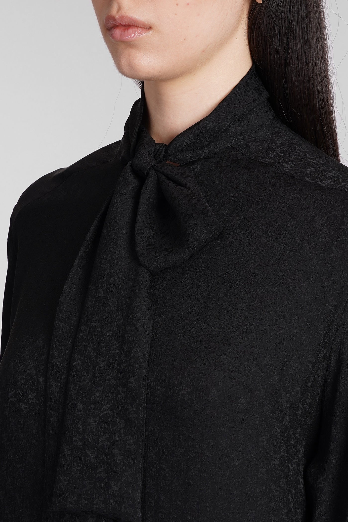 Blouse in black silk - Image 5