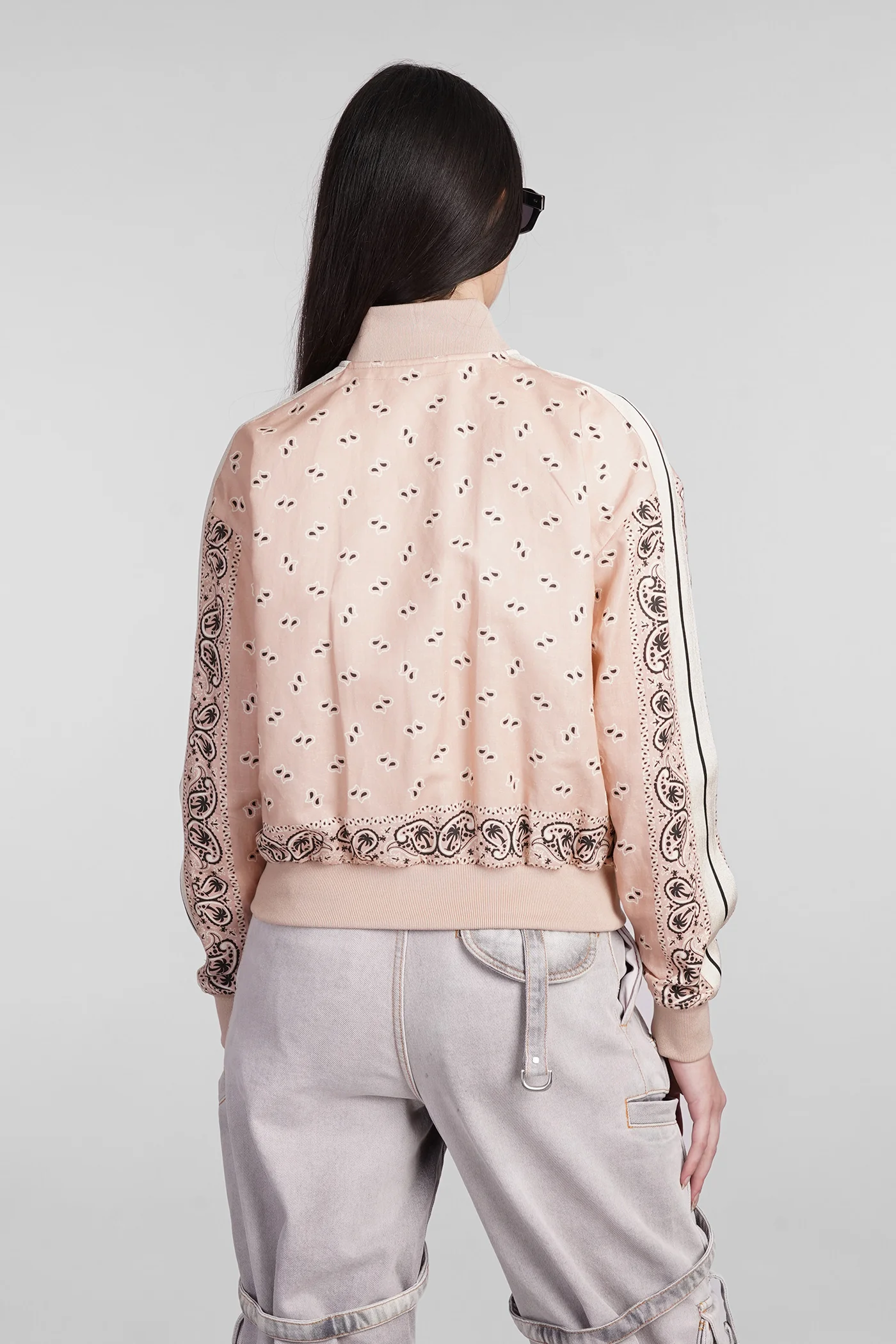 Bomber Jacket in rose-pink linen - Image 3