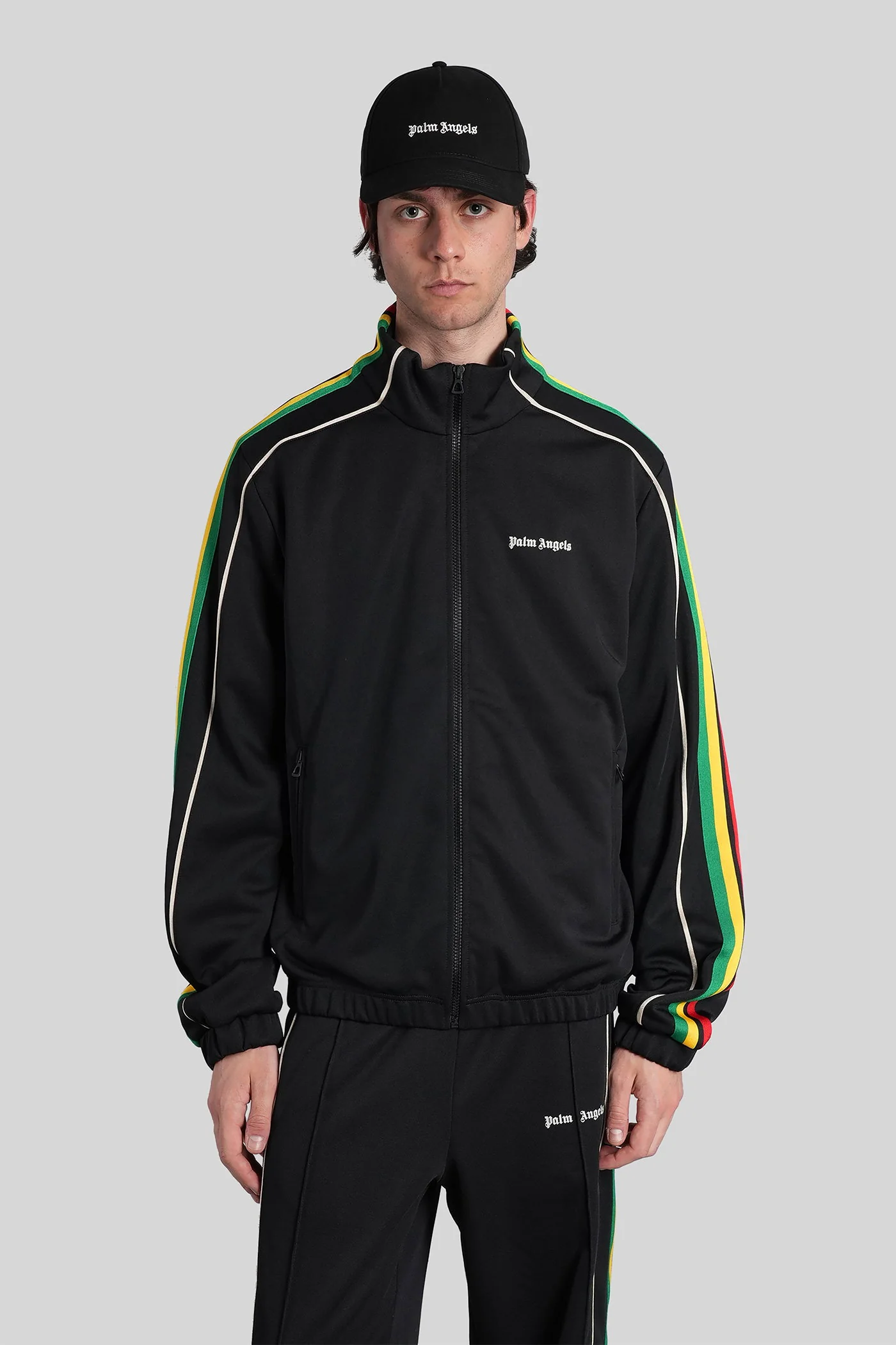 Casual jacket in black polyester