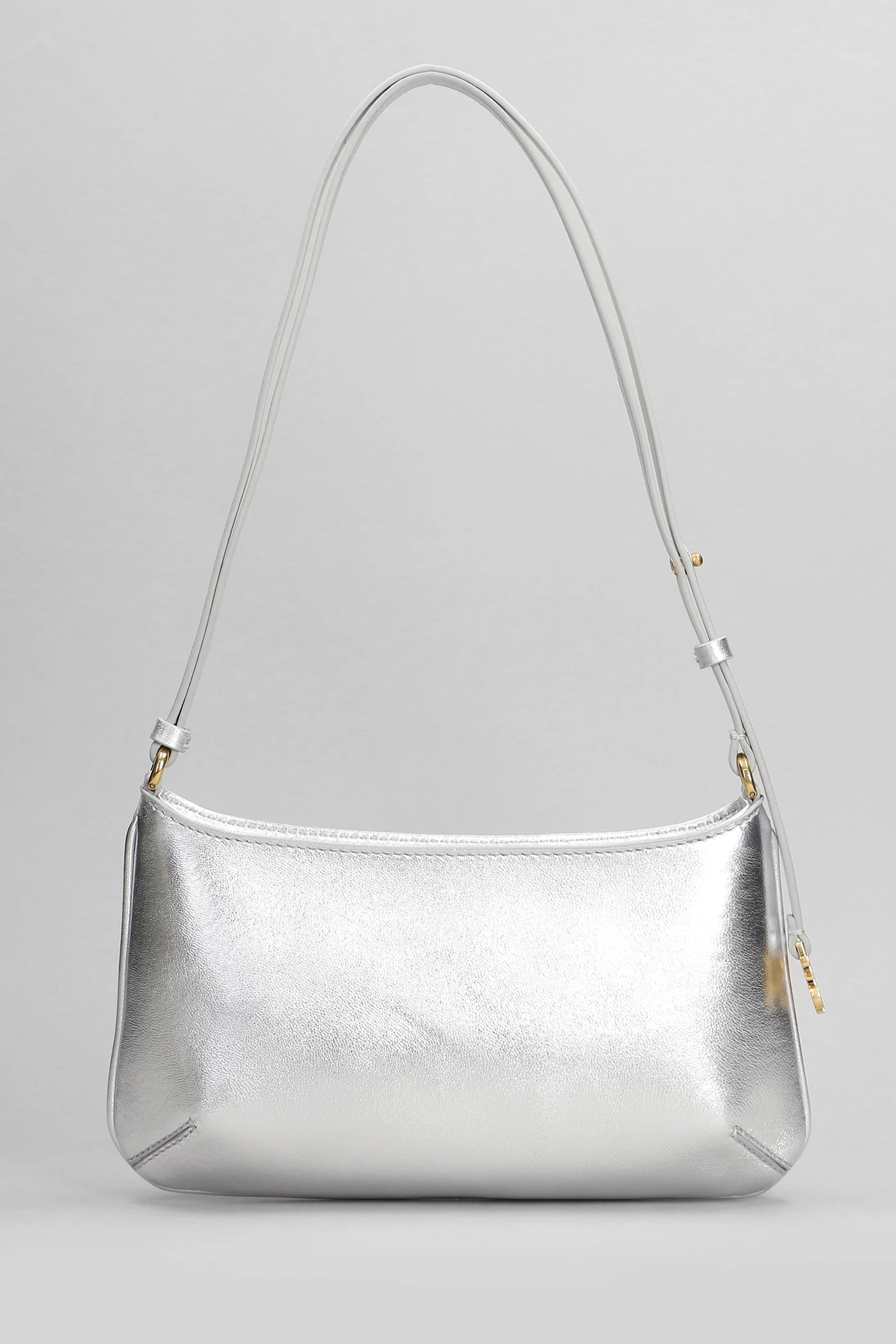 Giorgina metallic Shoulder bag in silver leather - Image 3
