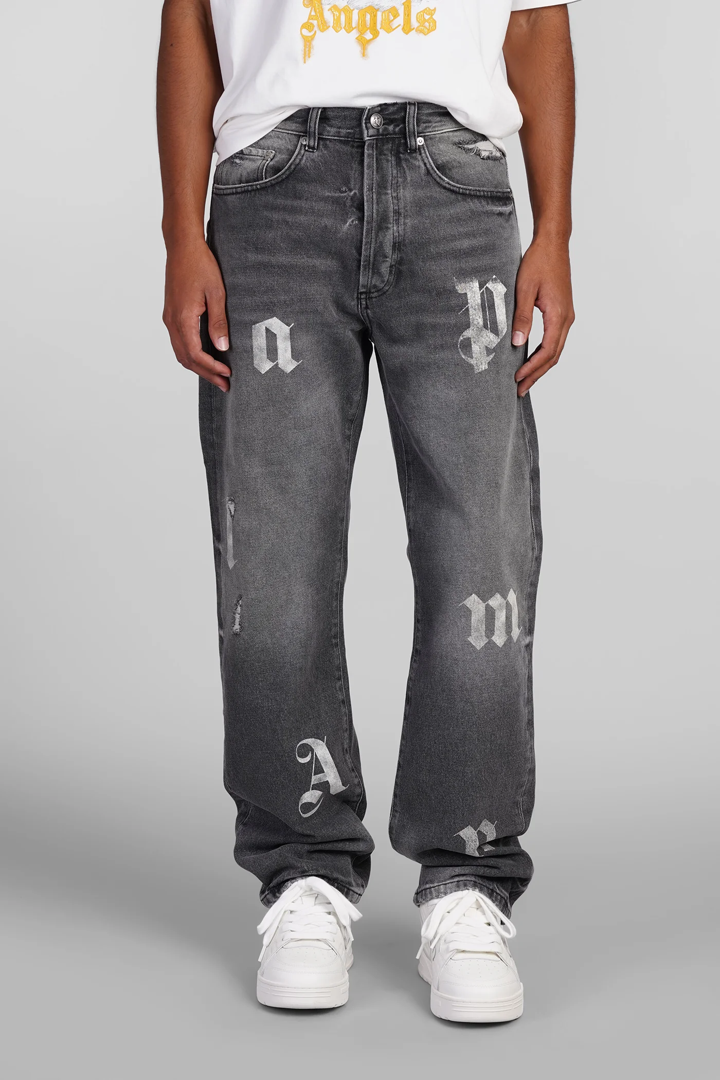 Jeans in grey cotton