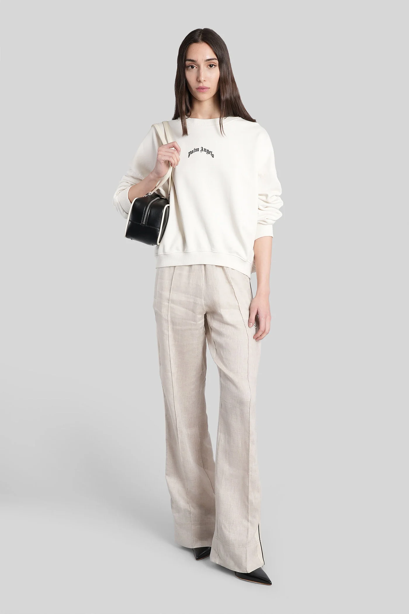 Pants in beige linen - Image 2