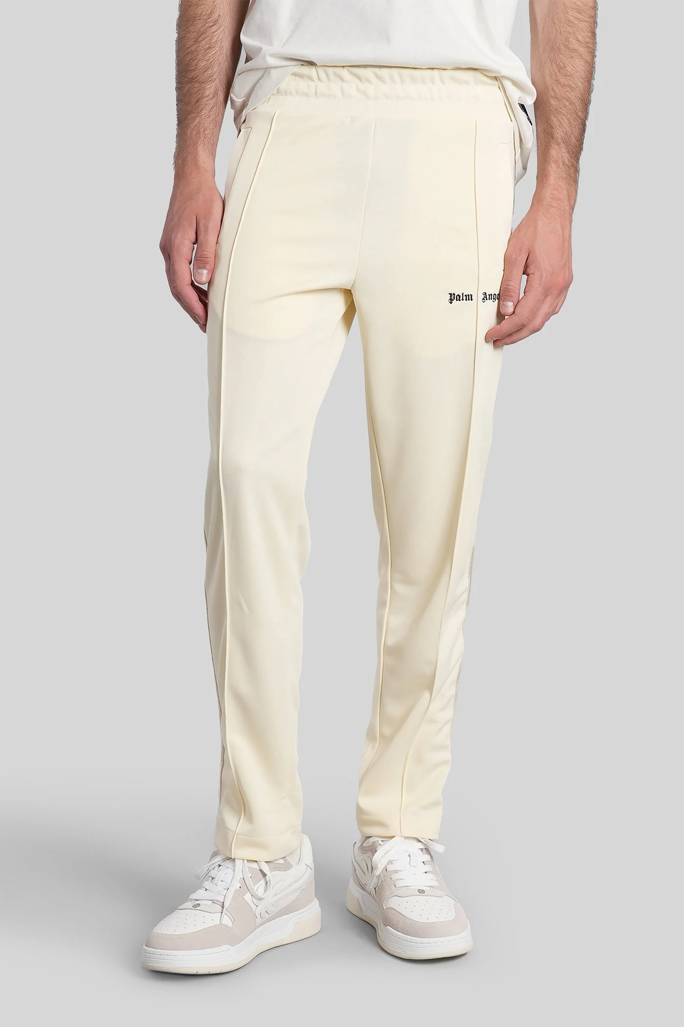 Pants in beige polyester