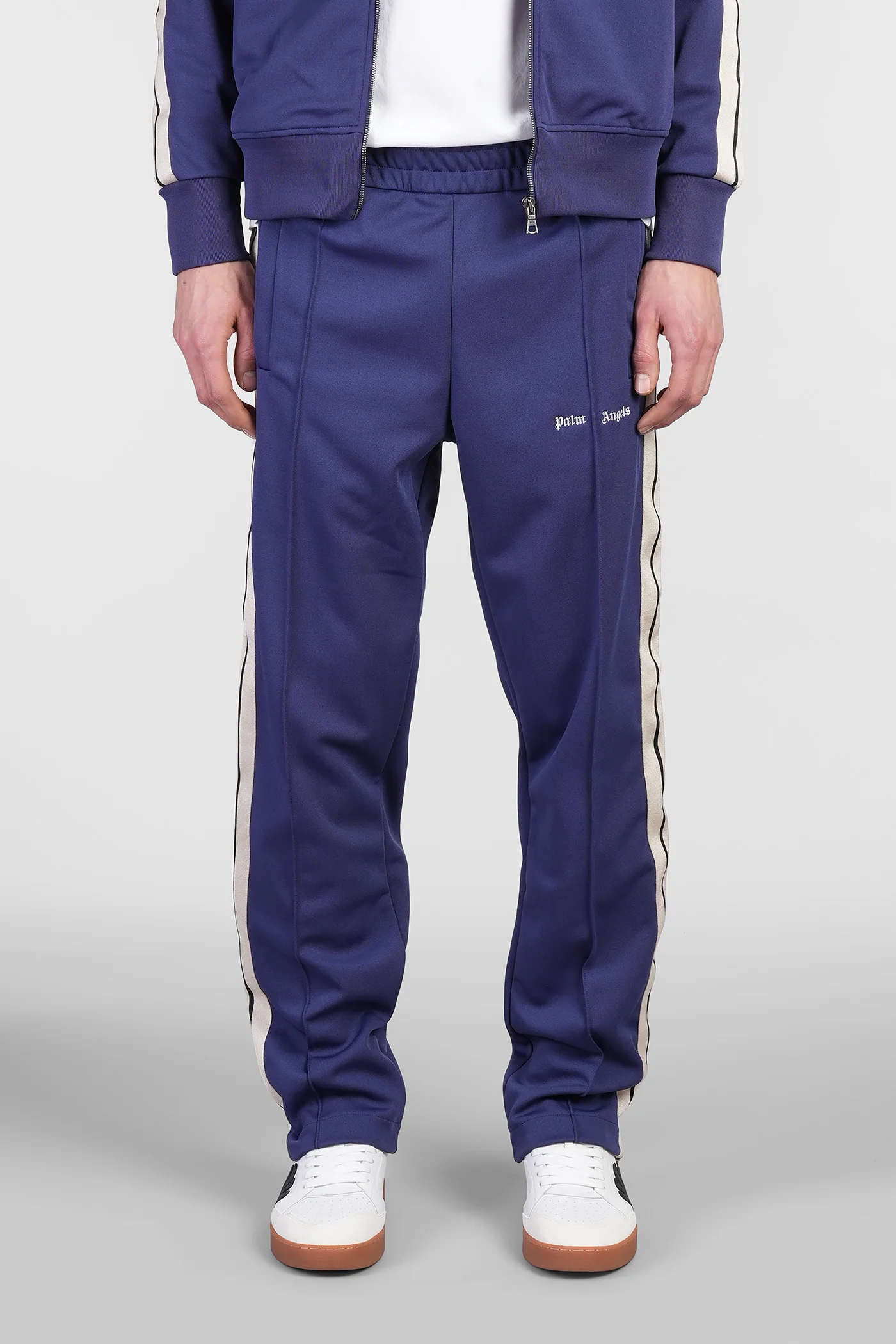 Pants in blue polyester