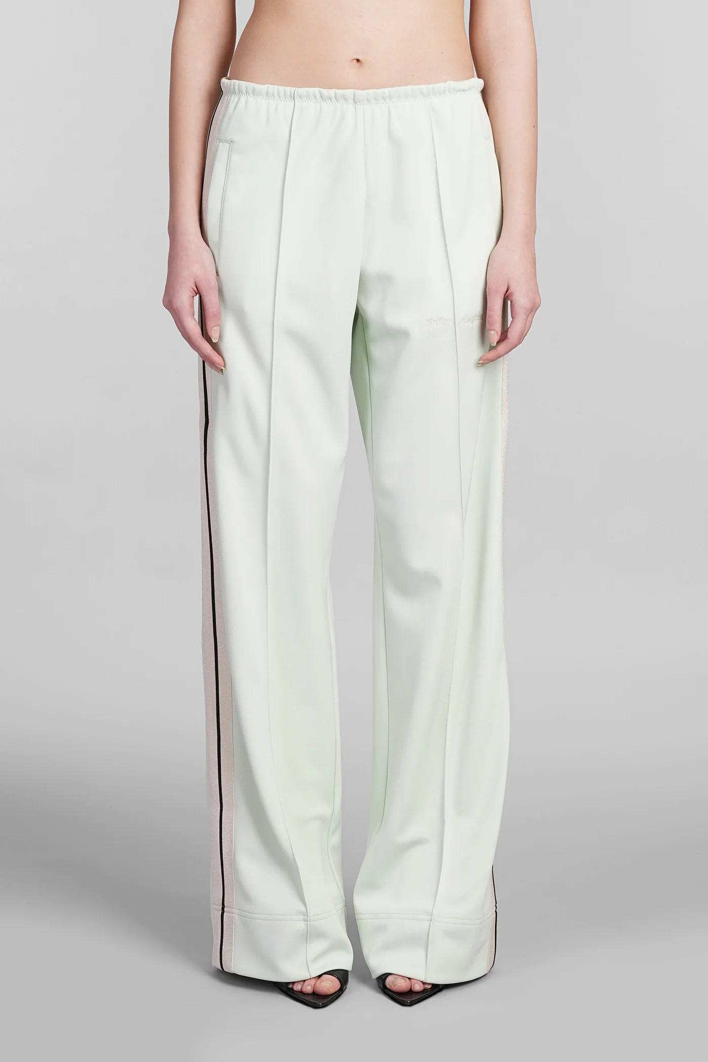 Pants in green polyester