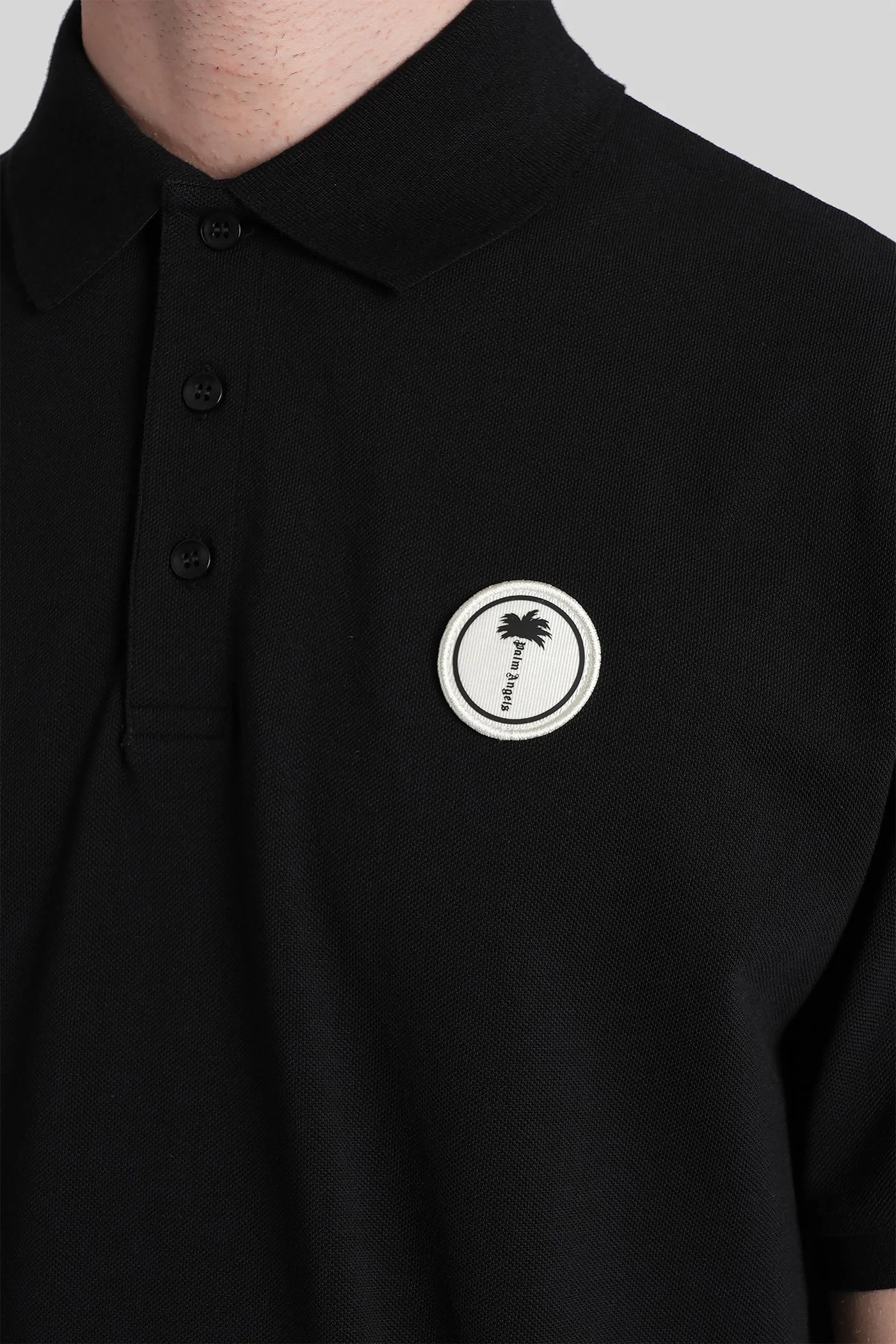 Polo in black cotton - Image 5