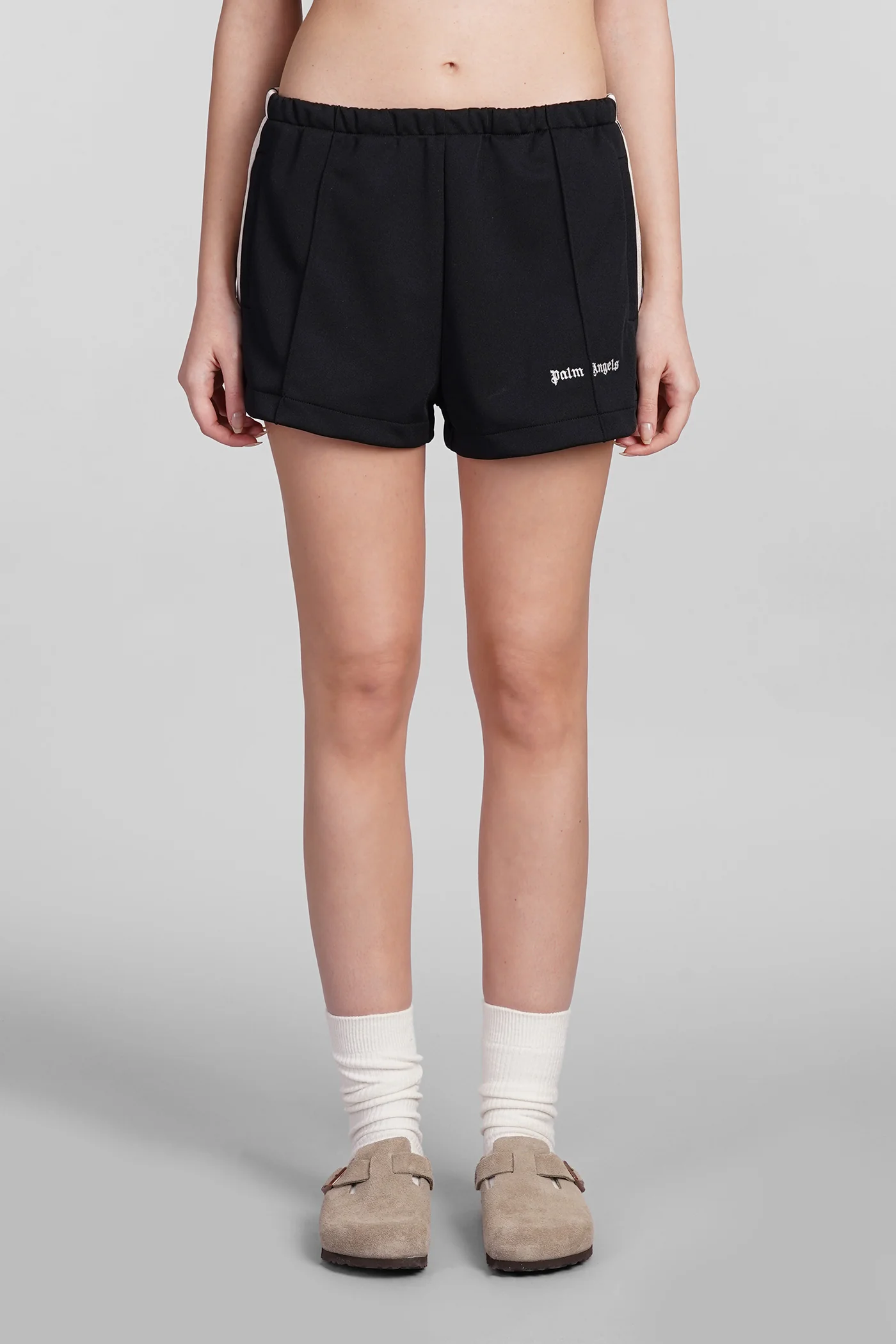 Shorts in black polyester