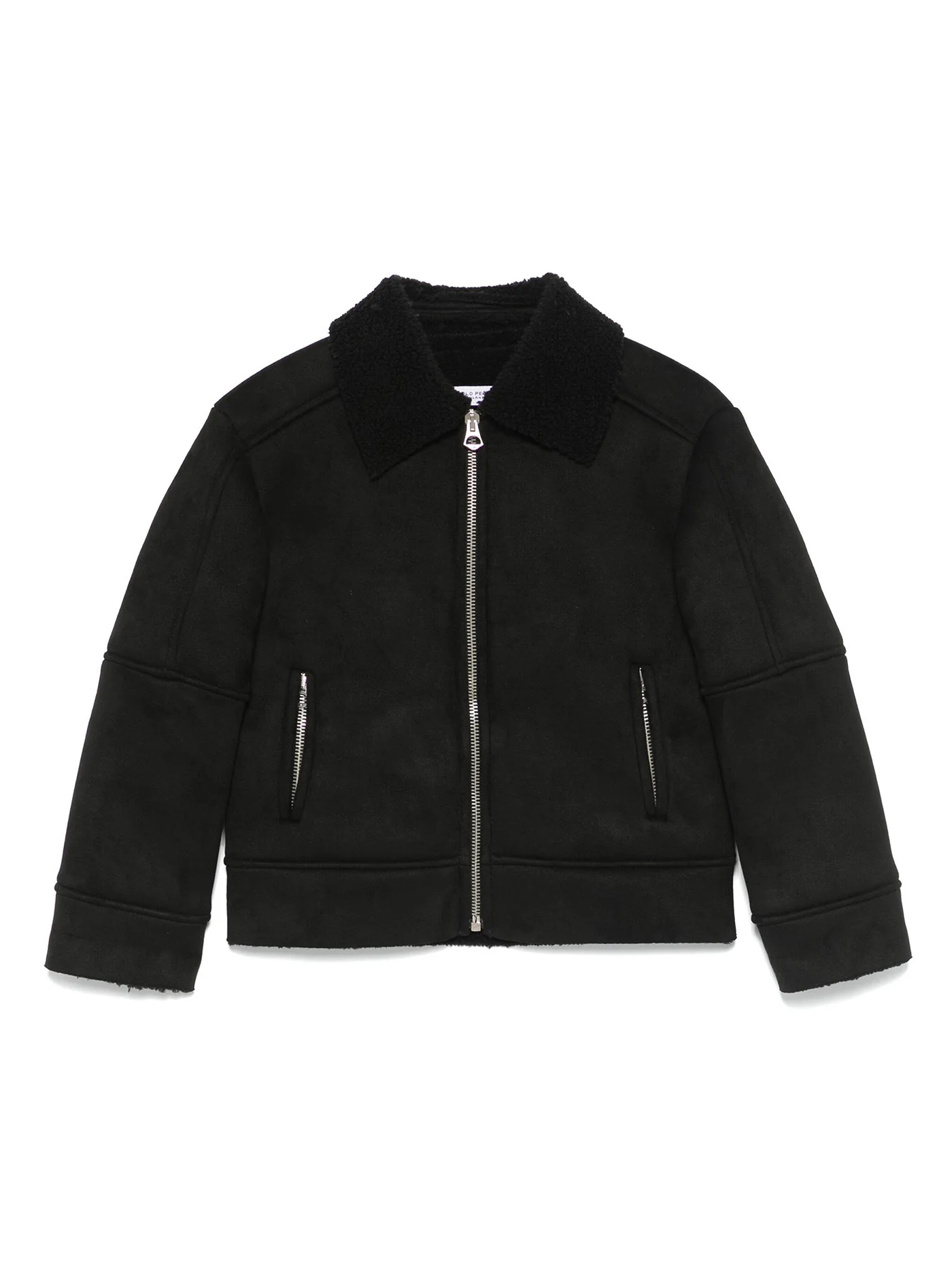 Shearling in black polyester