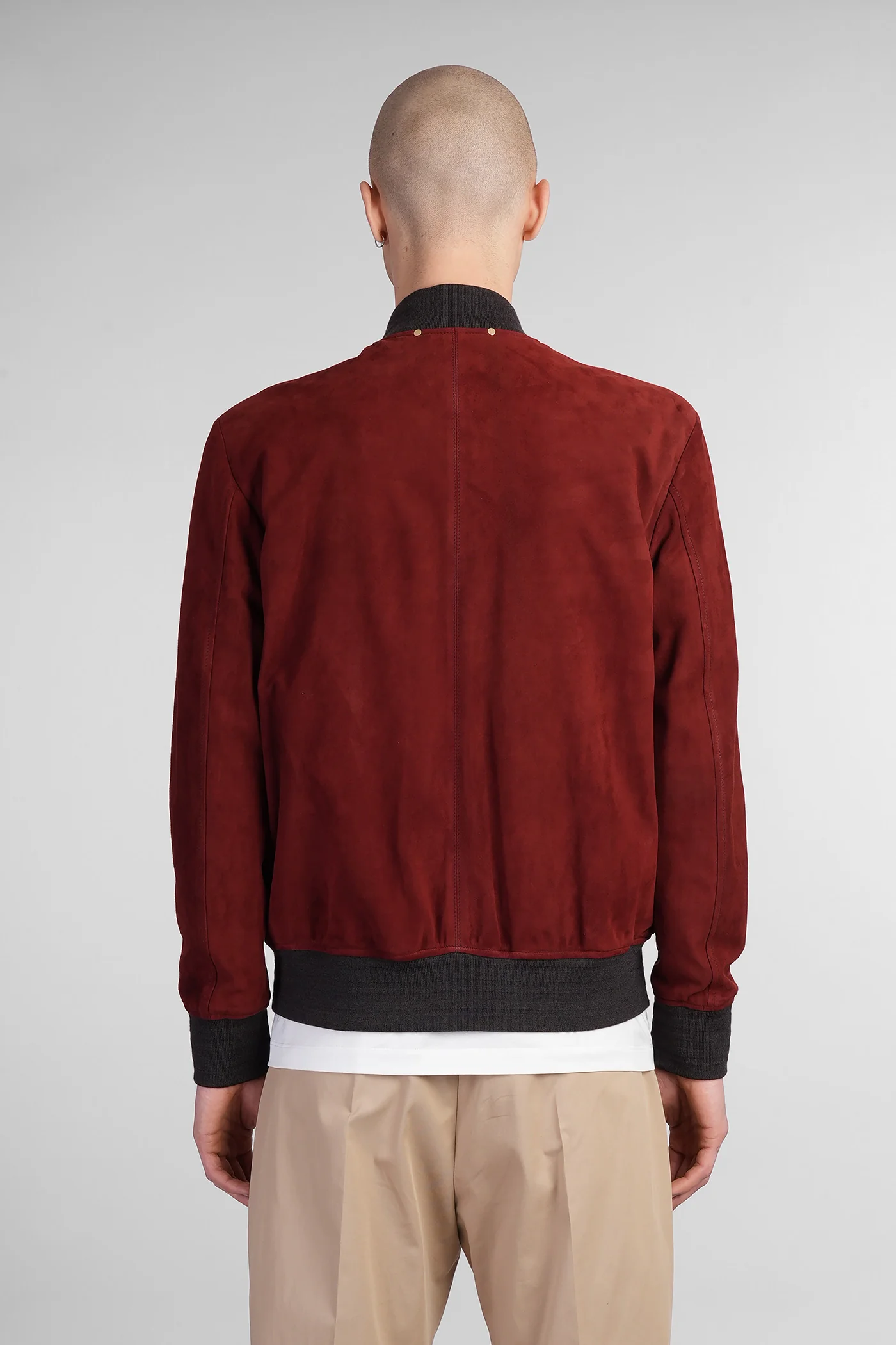Bomber Jacket in red suede - Image 3