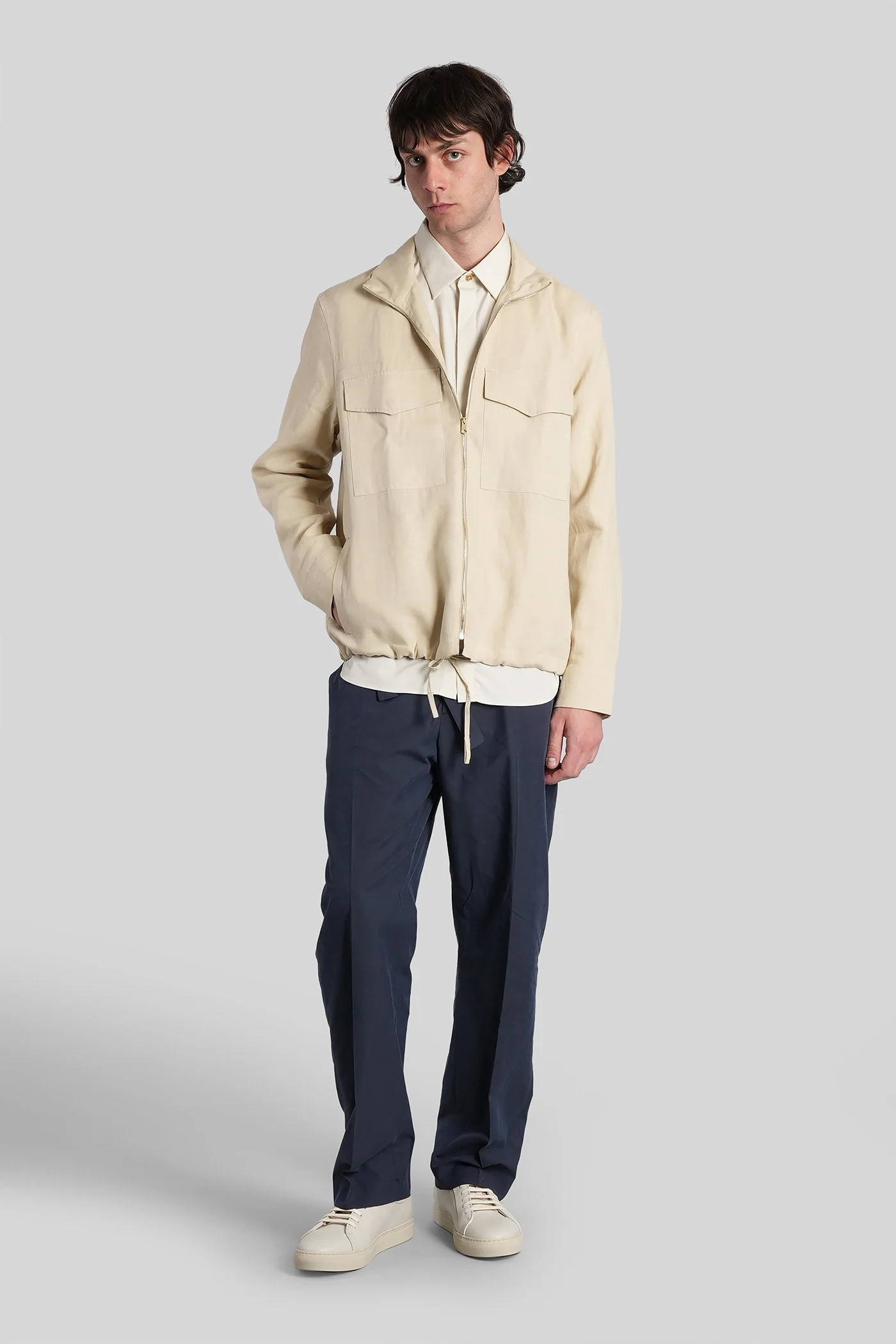 Shirt in beige cotton - Image 2