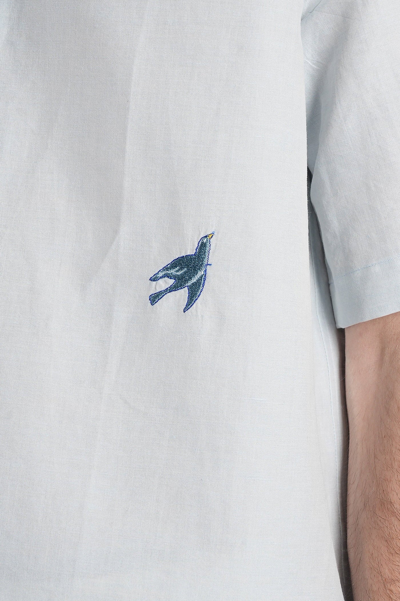 Shirt in cyan cotton - Image 5