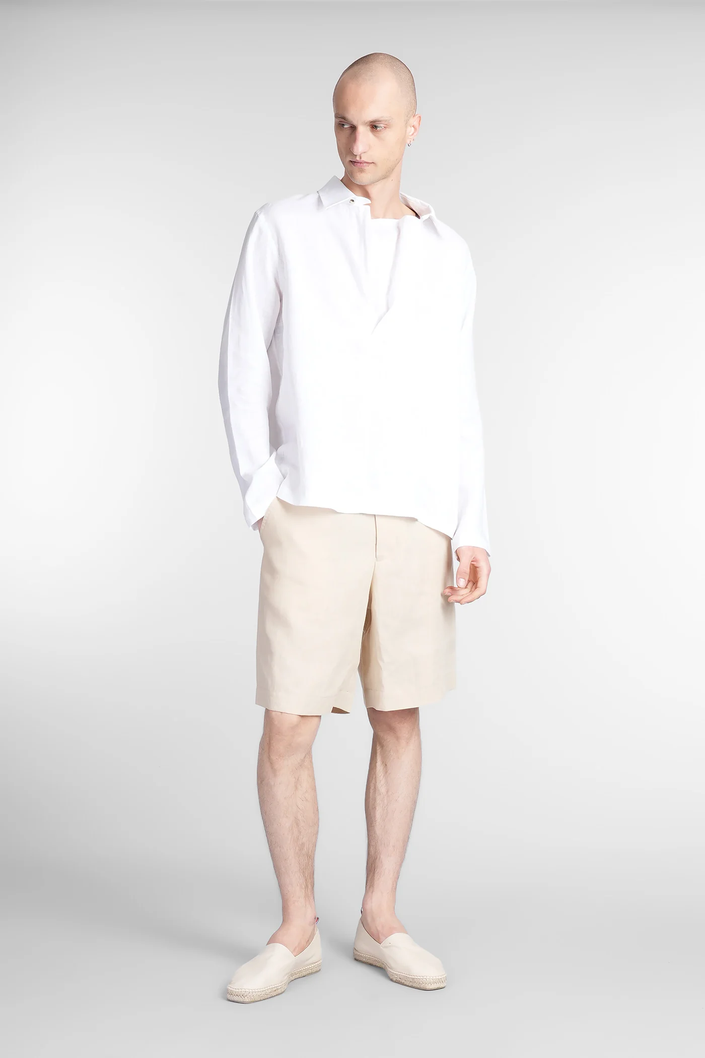 Shirt in white linen - Image 2