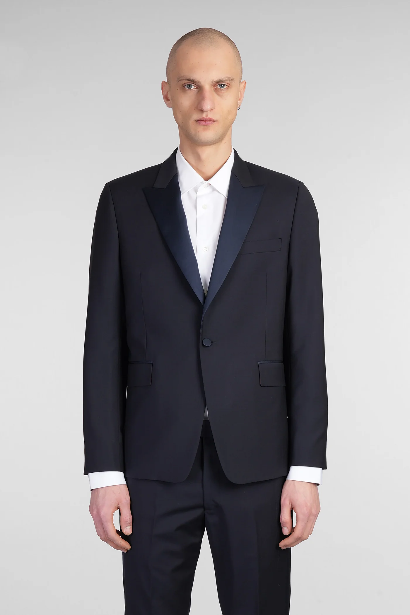 Suit in blue wool