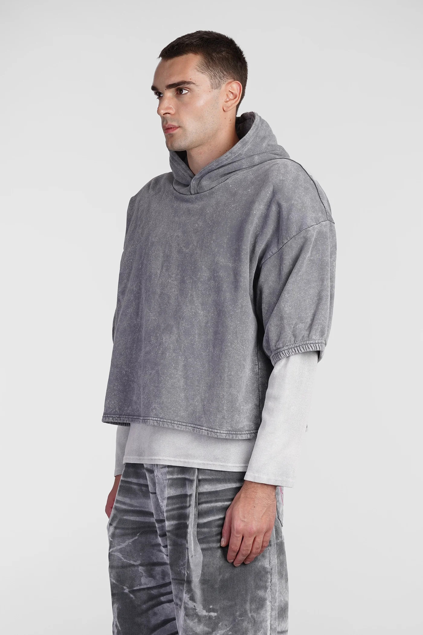 Rocky Sweatshirt in grey cotton - Image 4