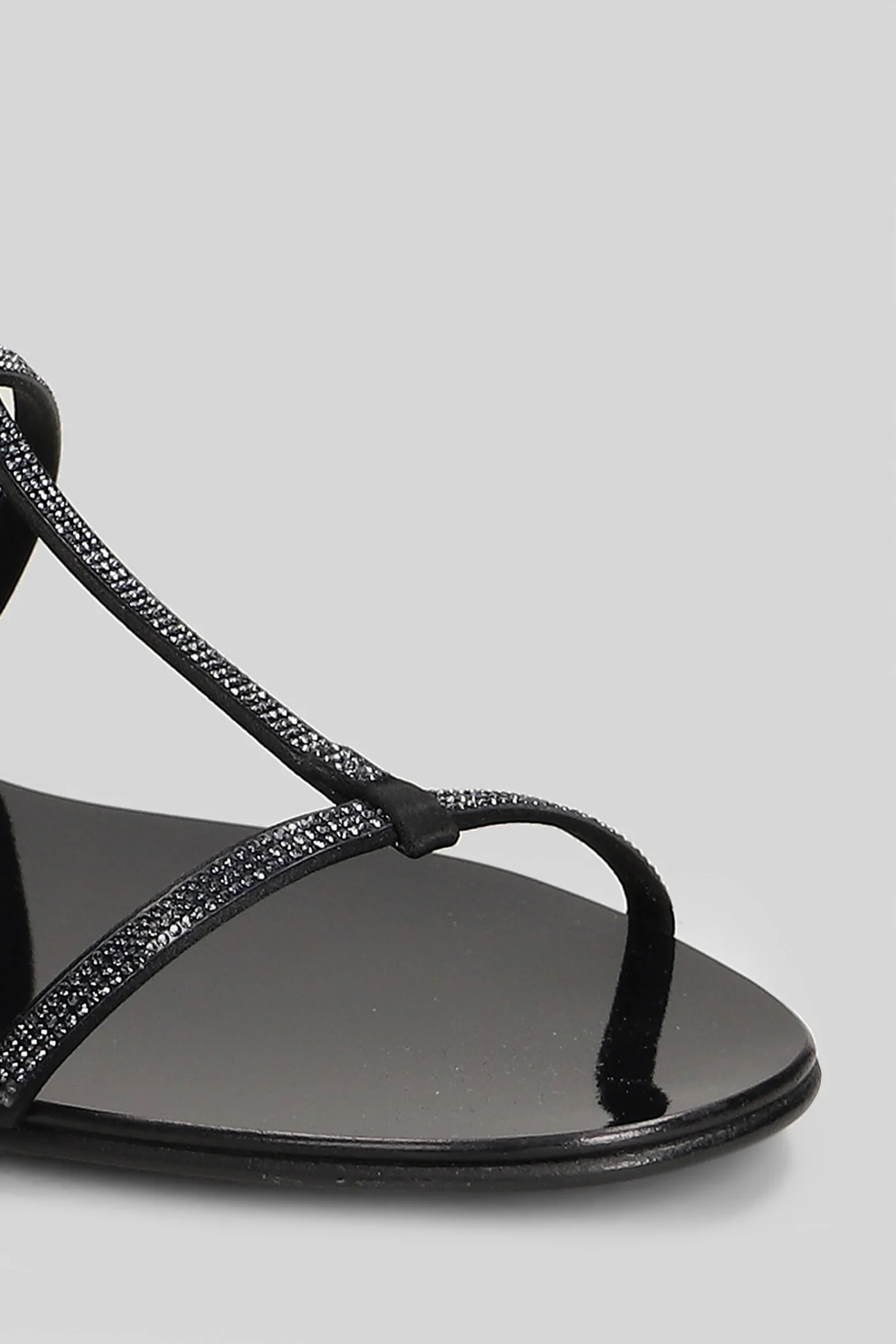 Enola Flat sandal-slipper in black satin - Image 5