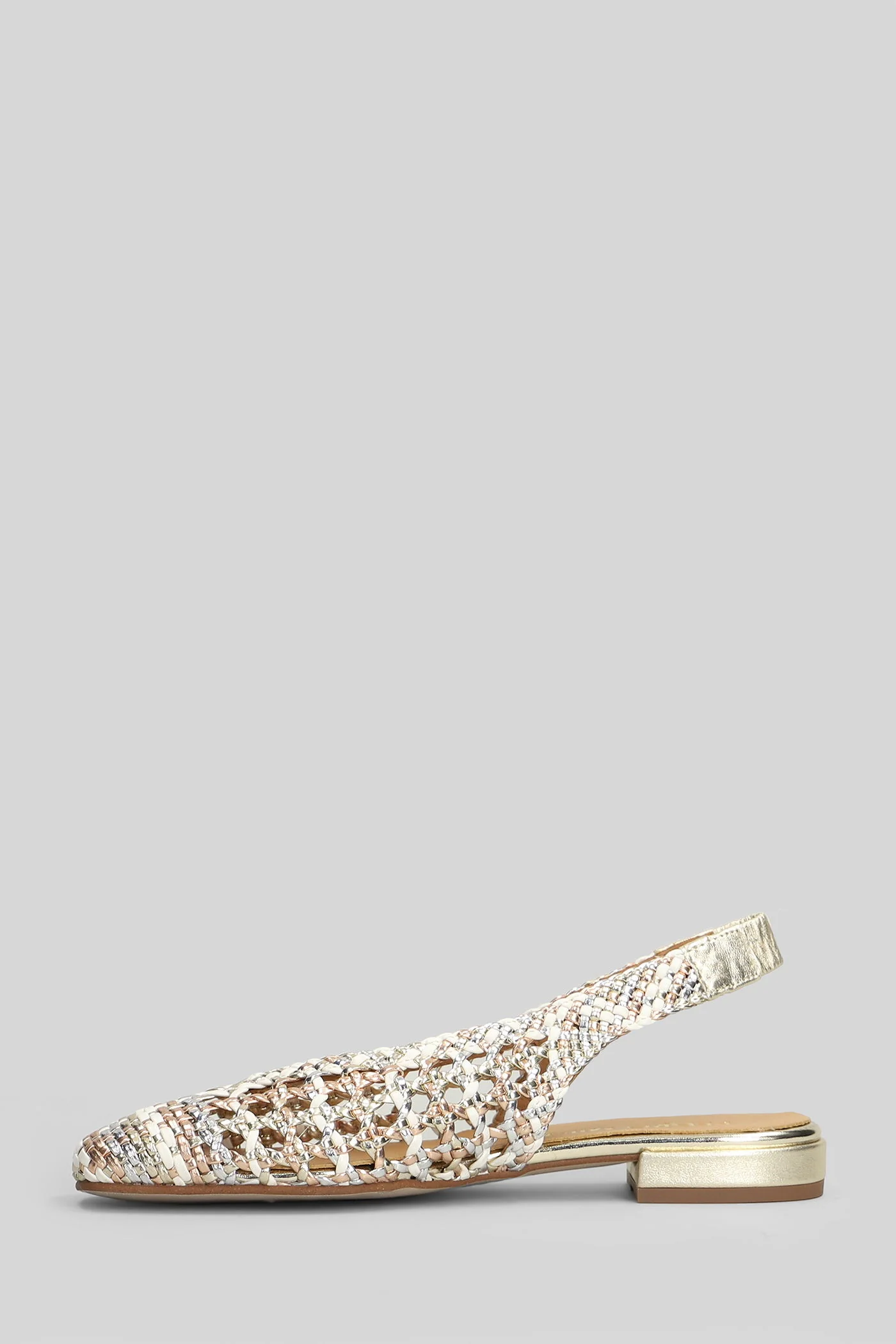 Ballet flats in white leather - Image 3