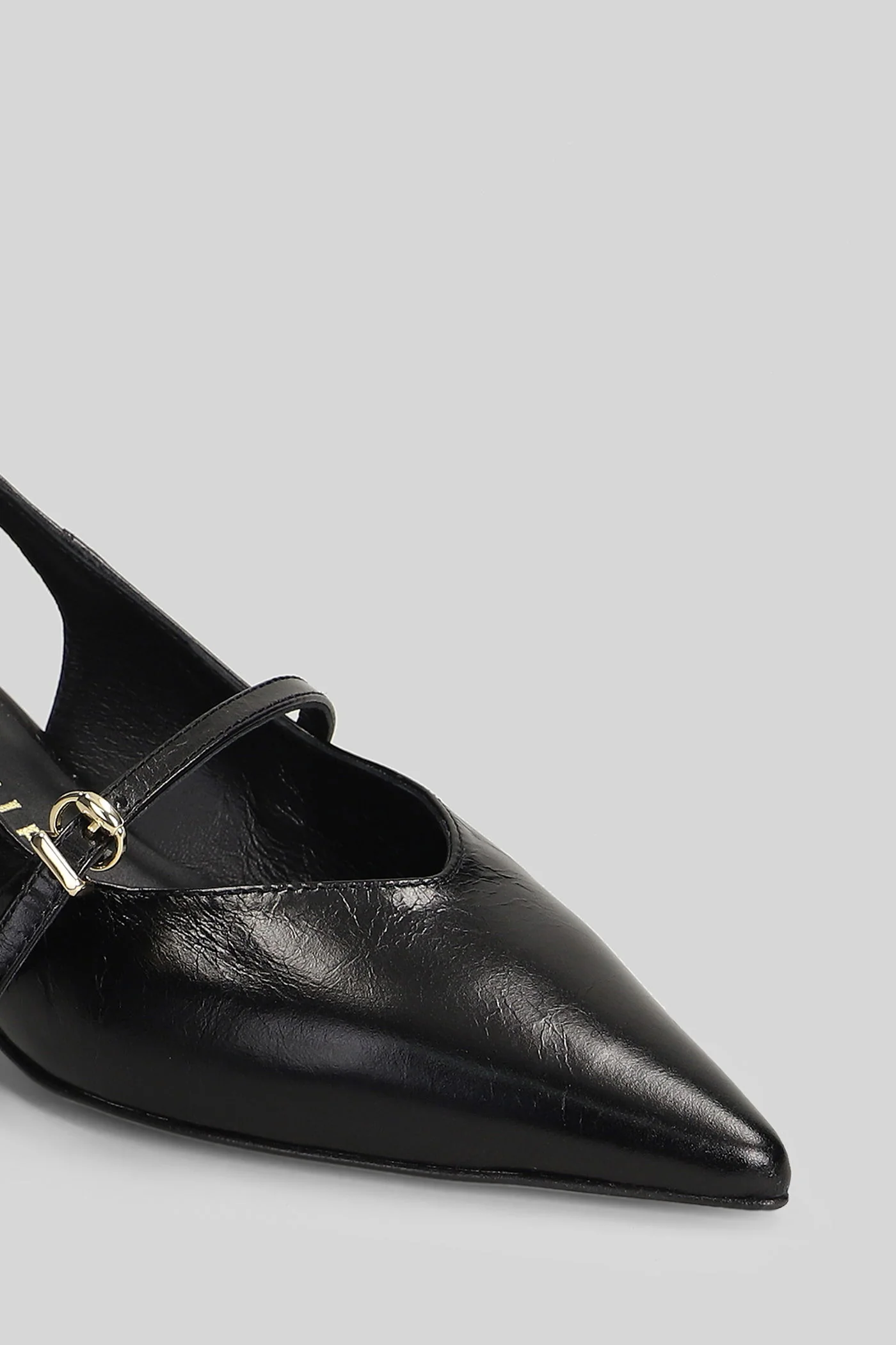 Pumps in black leather - Image 5