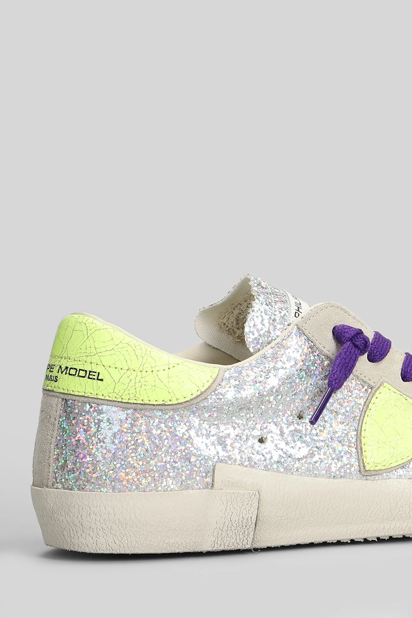 Prsx Low Sneakers in silver glitter - Image 5