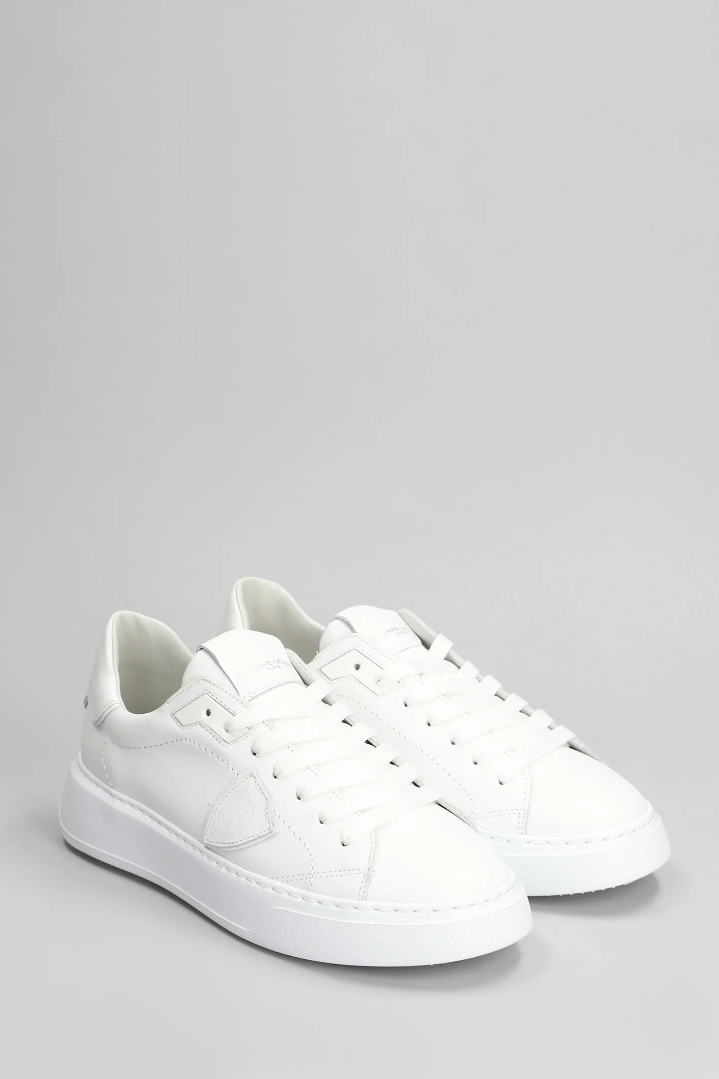 Temple Low Sneakers in white leather - Image 2