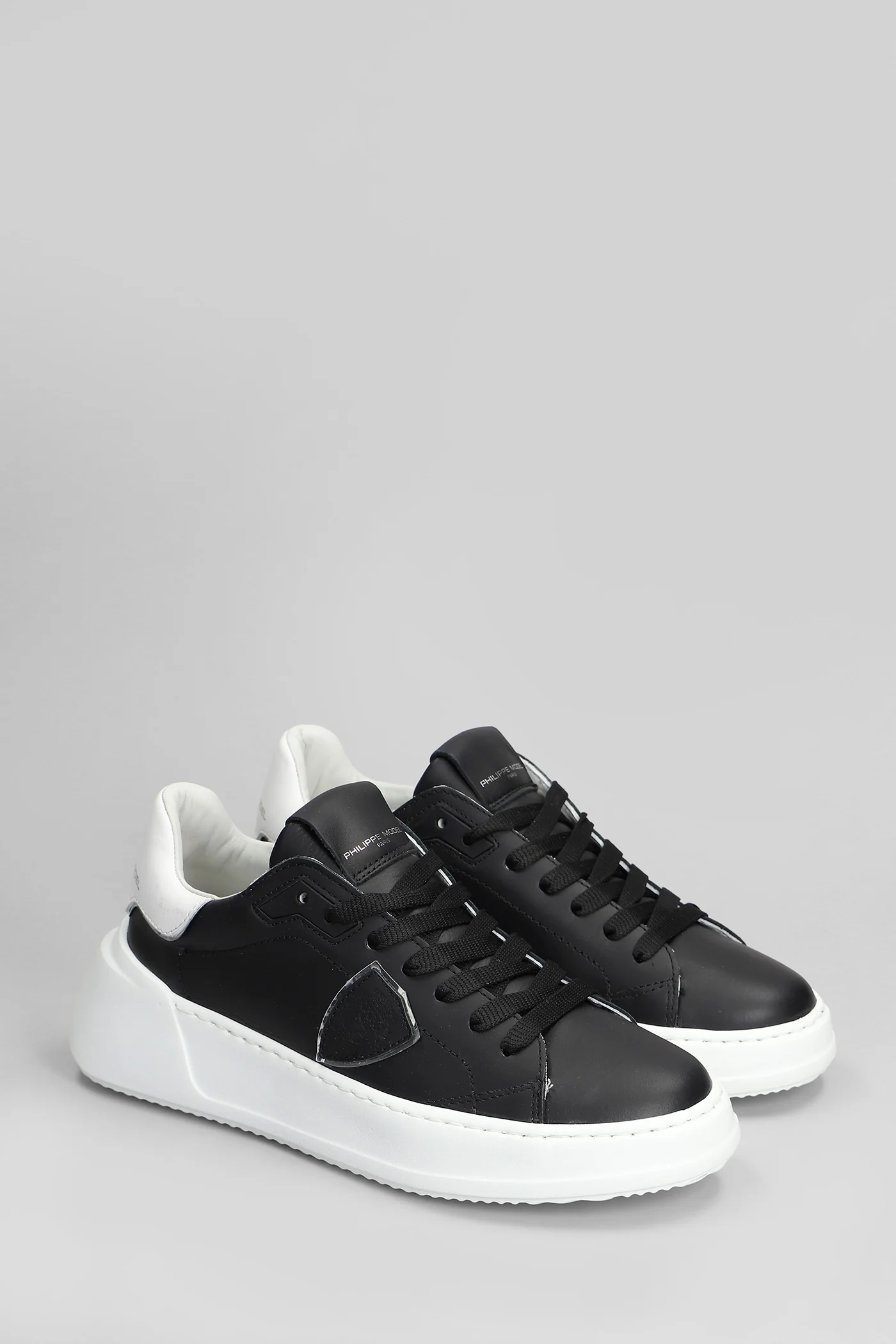 Tres Temple Sneakers in black leather - Image 2