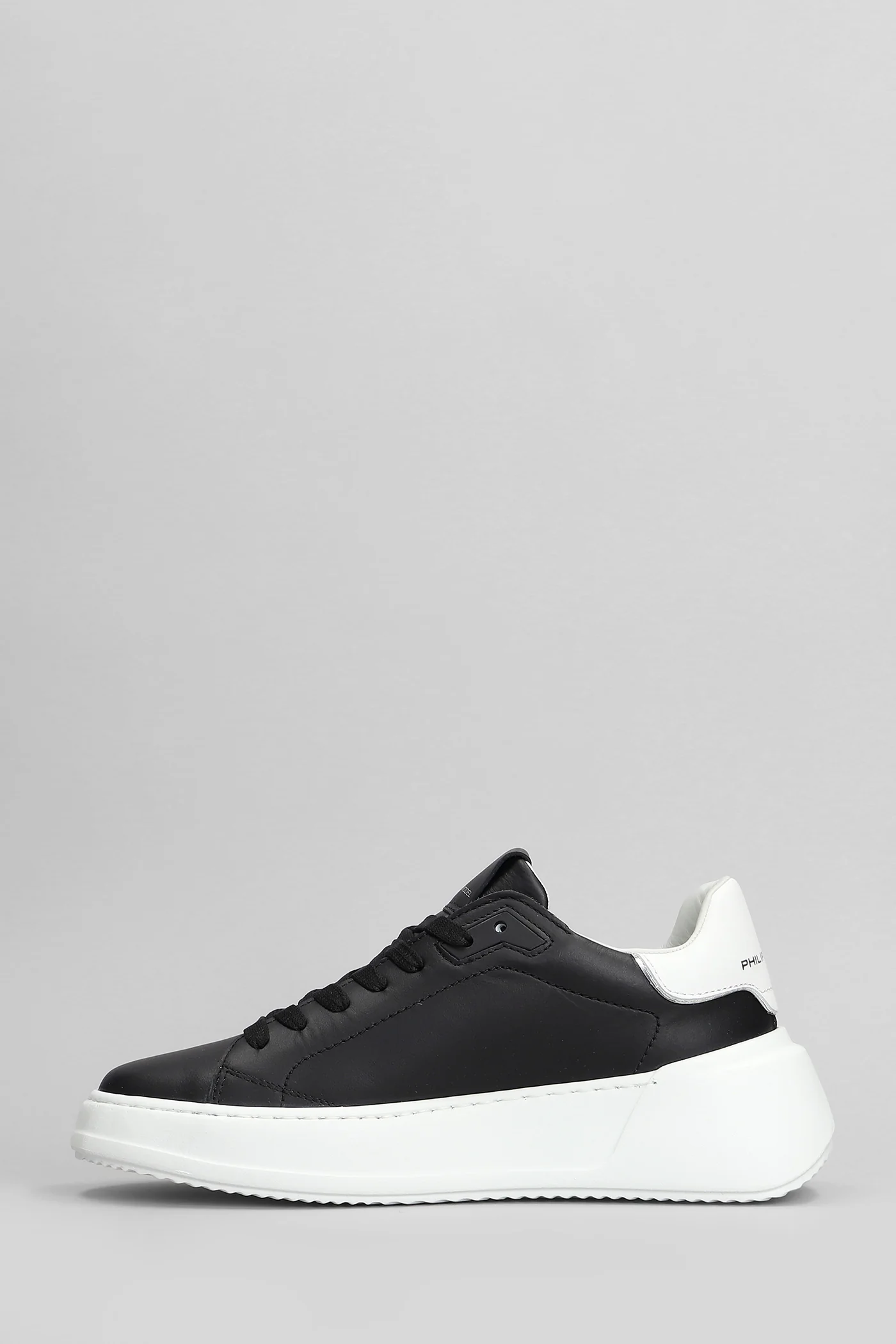 Tres Temple Sneakers in black leather - Image 3