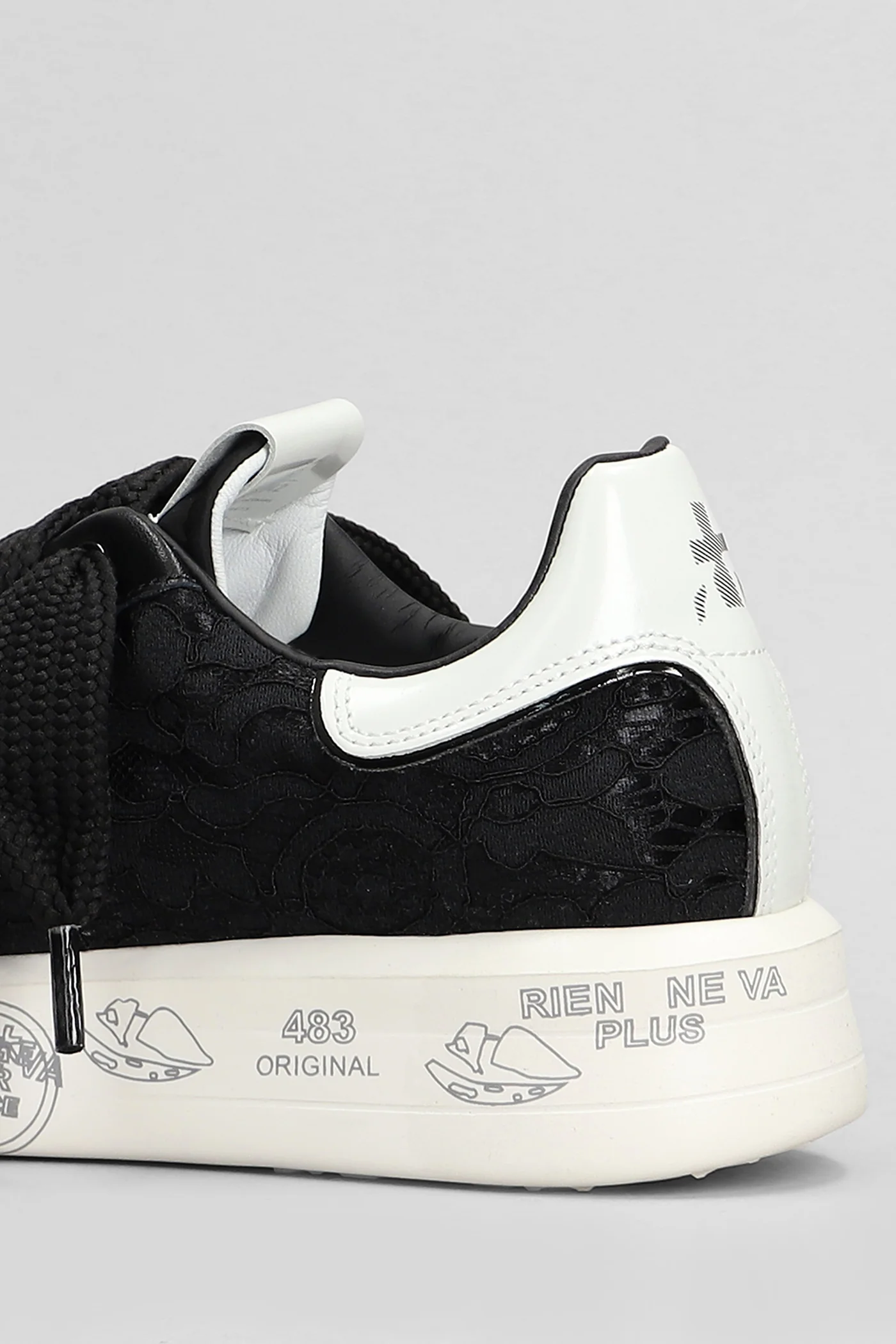 Belle Sneakers in black leather - Image 5