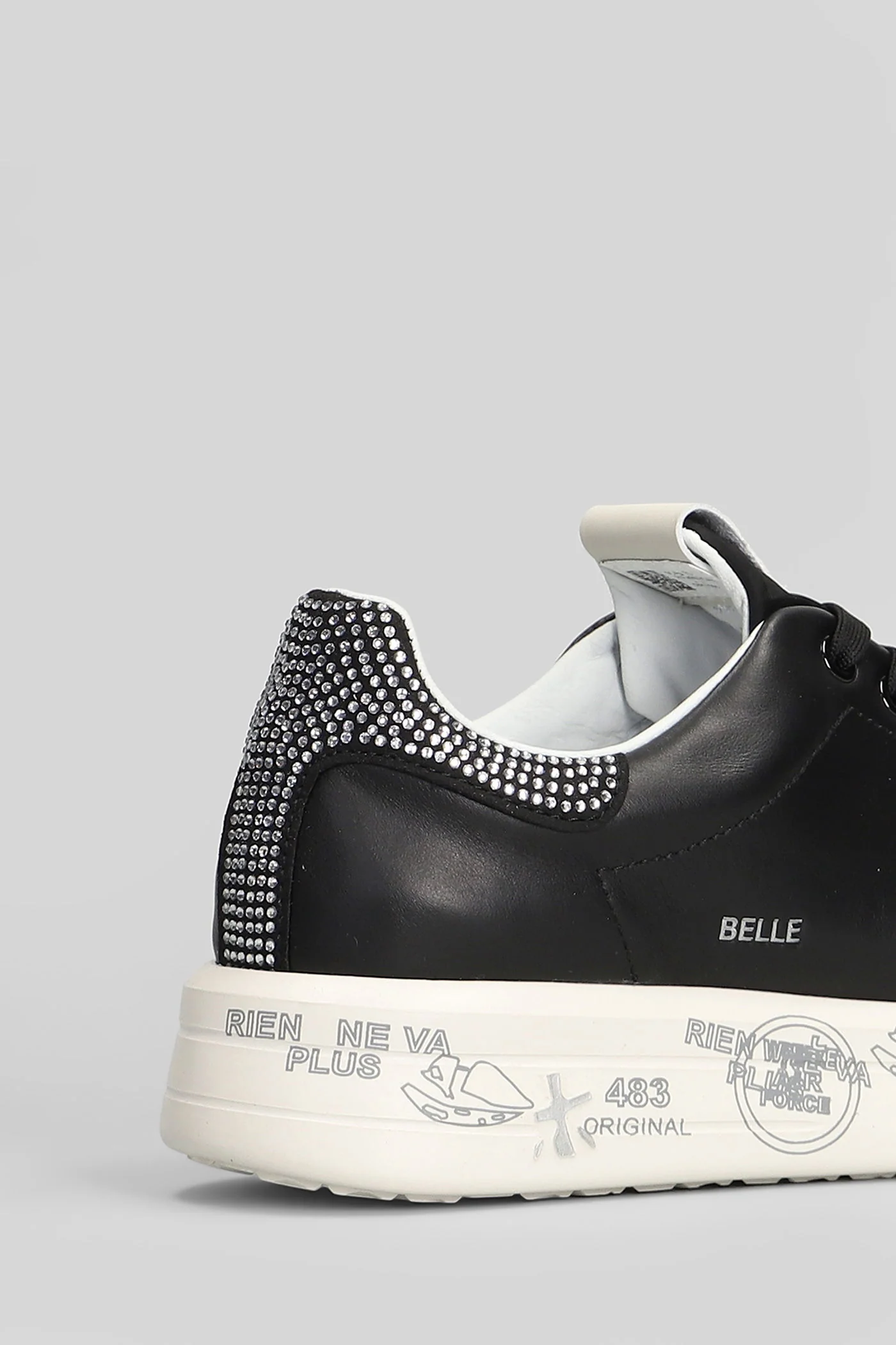 Belle Sneakers in black leather - Image 5