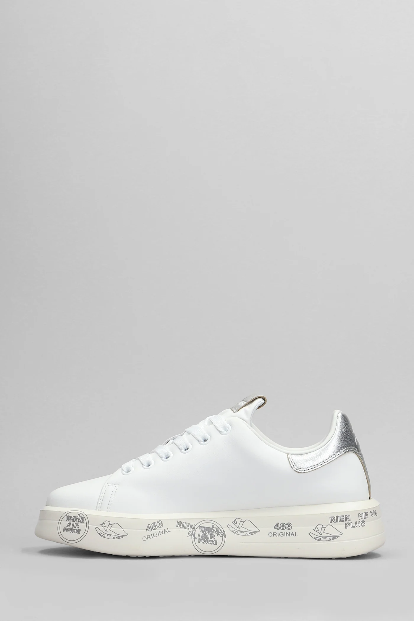 Belle Sneakers in white leather - Image 3