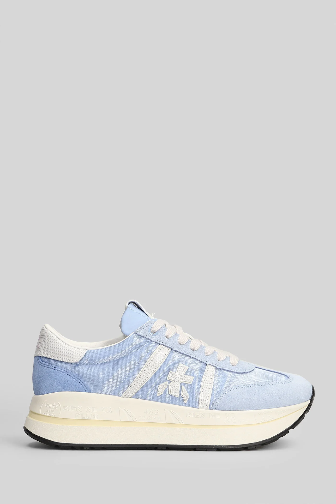 Bethcoin Sneakers in cyan Suede and fabric