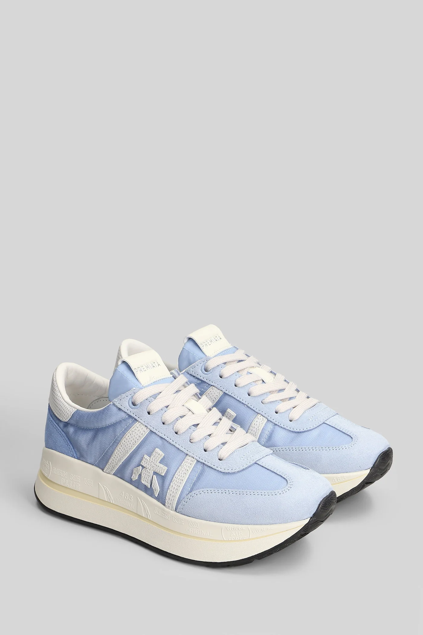 Bethcoin Sneakers in cyan Suede and fabric - Image 2