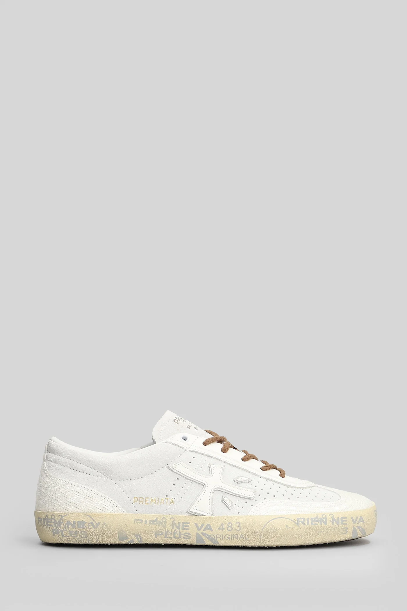 David Sneakers in white suede and leather