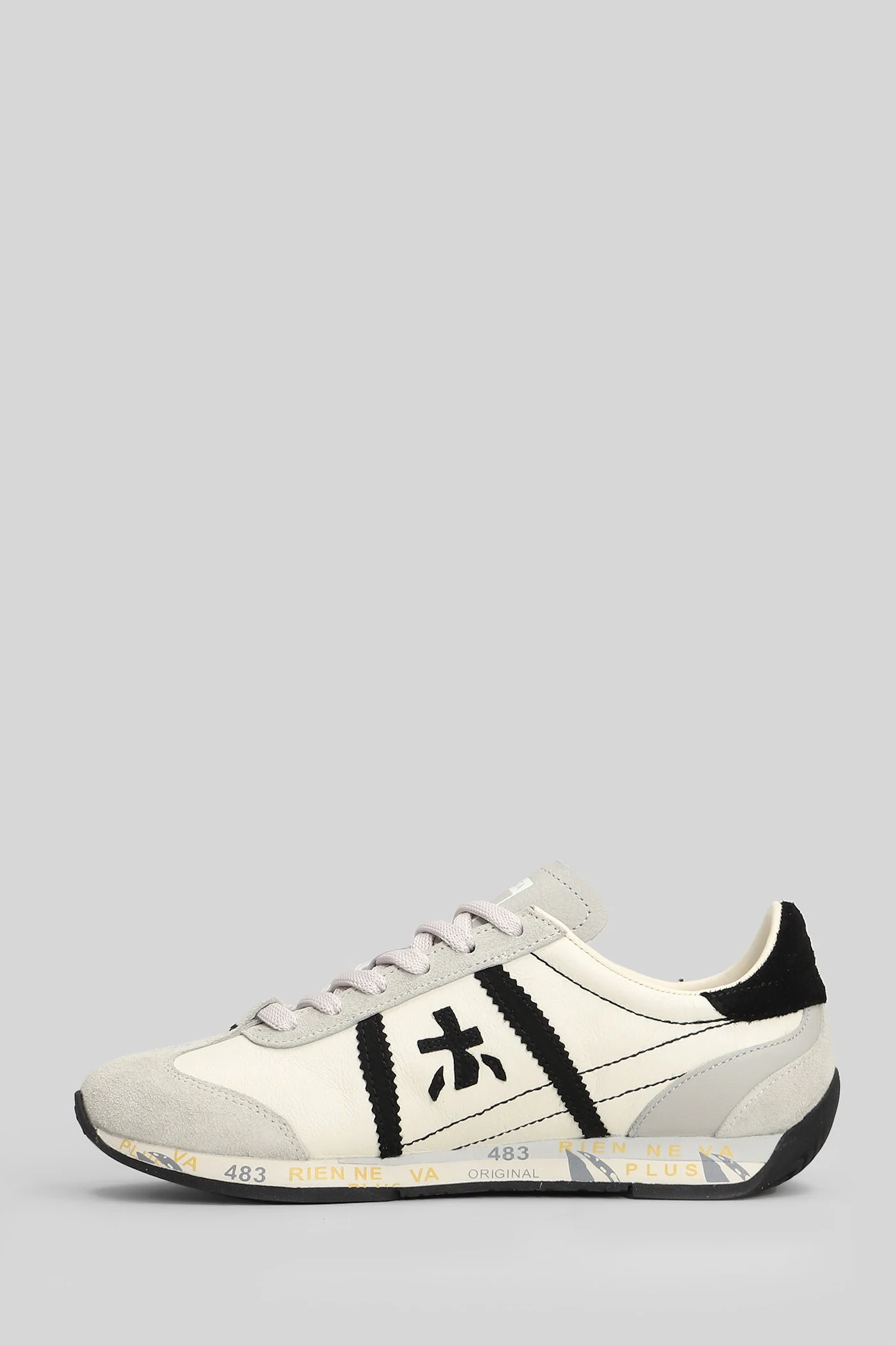 Jackyx Sneakers in white suede and leather - Image 3